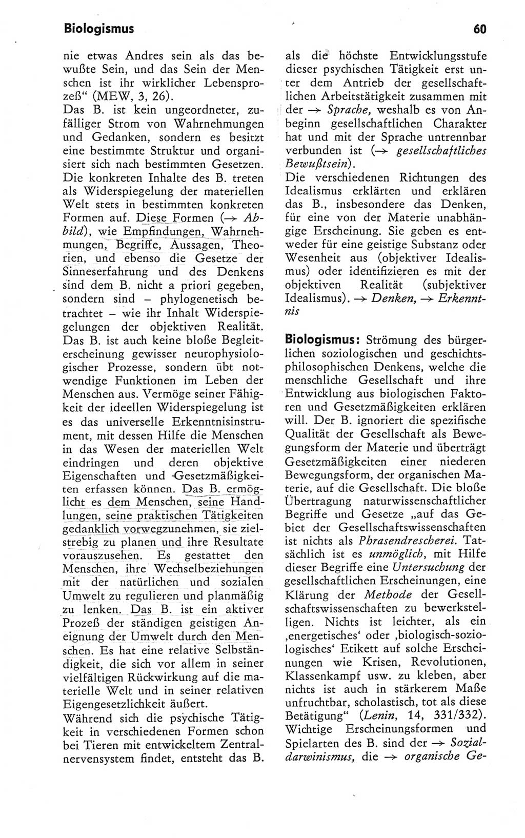 Kleines Wörterbuch der marxistisch-leninistischen Philosophie [Deutsche Demokratische Republik (DDR)] 1979, Seite 60 (Kl. Wb. ML Phil. DDR 1979, S. 60)