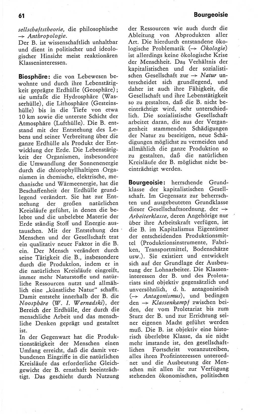 Kleines Wörterbuch der marxistisch-leninistischen Philosophie [Deutsche Demokratische Republik (DDR)] 1979, Seite 61 (Kl. Wb. ML Phil. DDR 1979, S. 61)