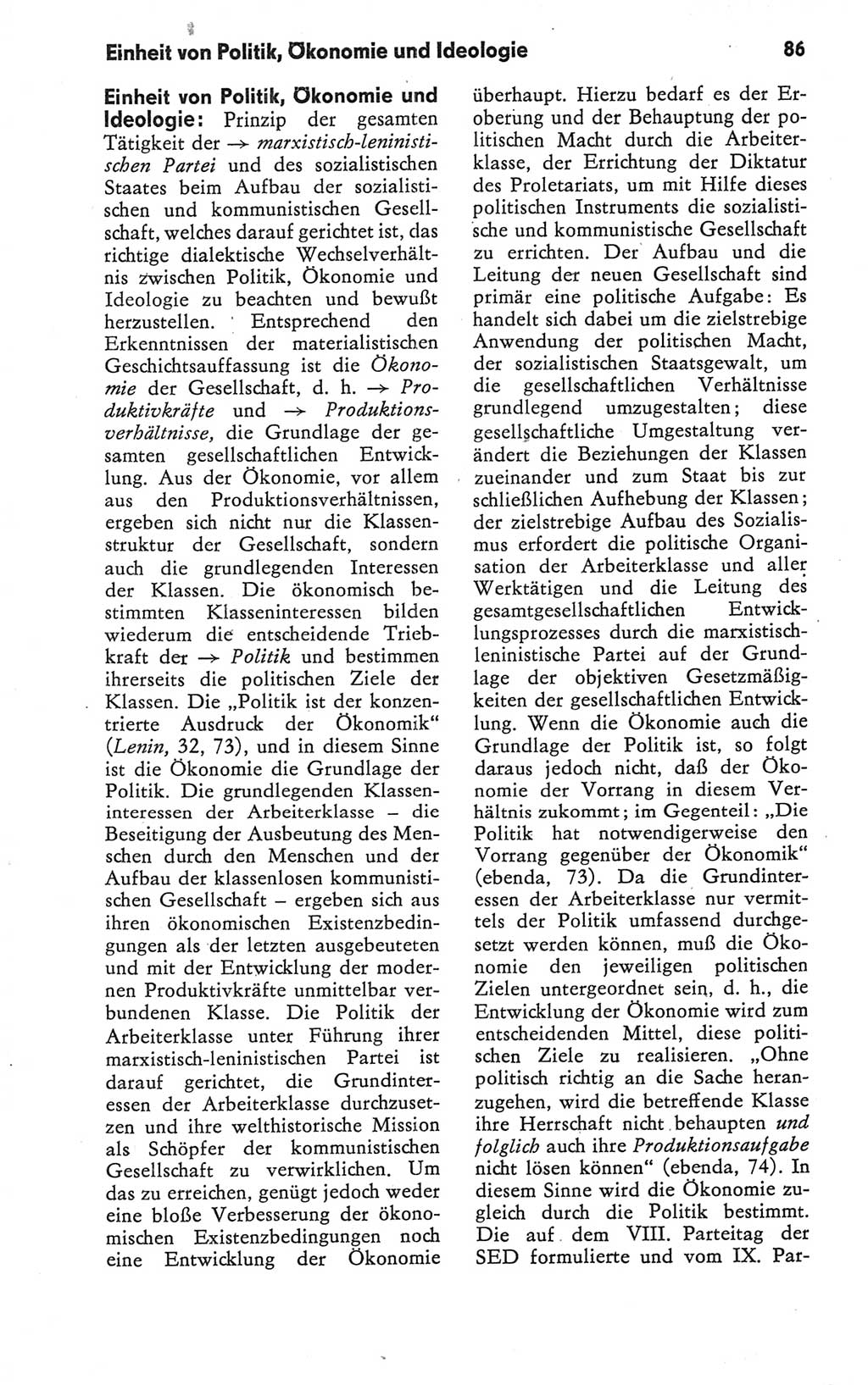 Kleines Wörterbuch der marxistisch-leninistischen Philosophie [Deutsche Demokratische Republik (DDR)] 1979, Seite 86 (Kl. Wb. ML Phil. DDR 1979, S. 86)