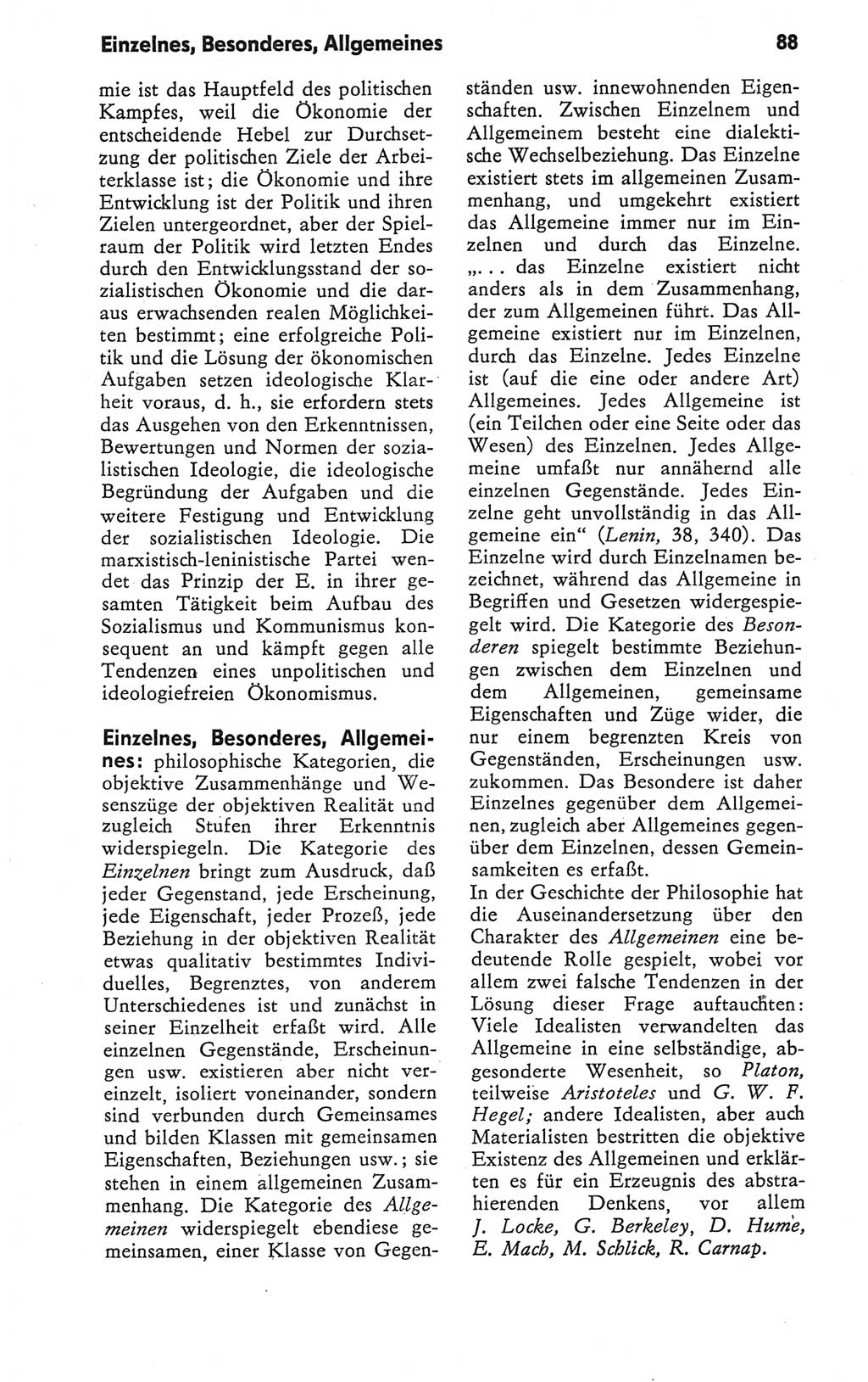 Kleines Wörterbuch der marxistisch-leninistischen Philosophie [Deutsche Demokratische Republik (DDR)] 1979, Seite 88 (Kl. Wb. ML Phil. DDR 1979, S. 88)