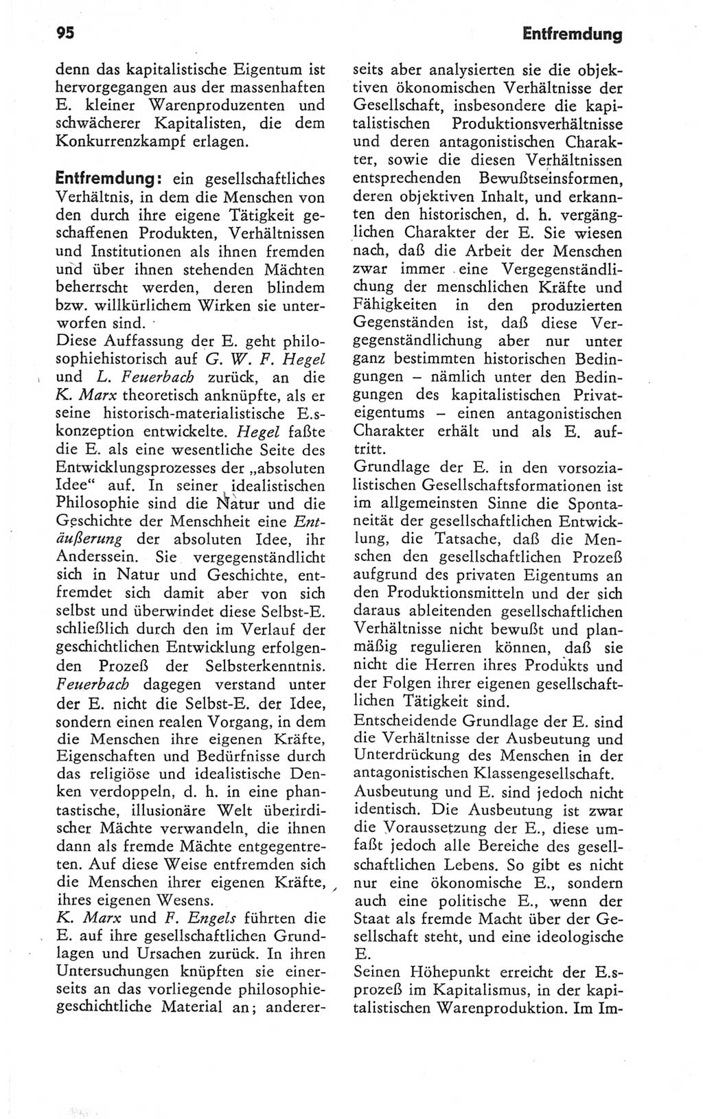 Kleines Wörterbuch der marxistisch-leninistischen Philosophie [Deutsche Demokratische Republik (DDR)] 1979, Seite 95 (Kl. Wb. ML Phil. DDR 1979, S. 95)