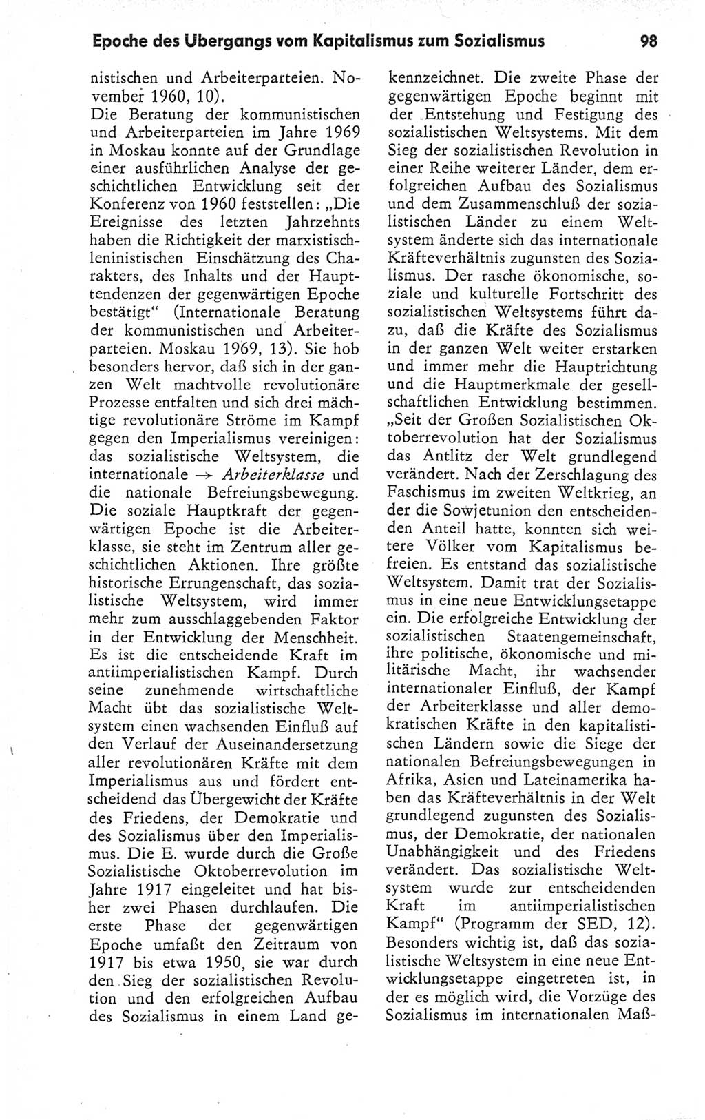 Kleines Wörterbuch der marxistisch-leninistischen Philosophie [Deutsche Demokratische Republik (DDR)] 1979, Seite 98 (Kl. Wb. ML Phil. DDR 1979, S. 98)