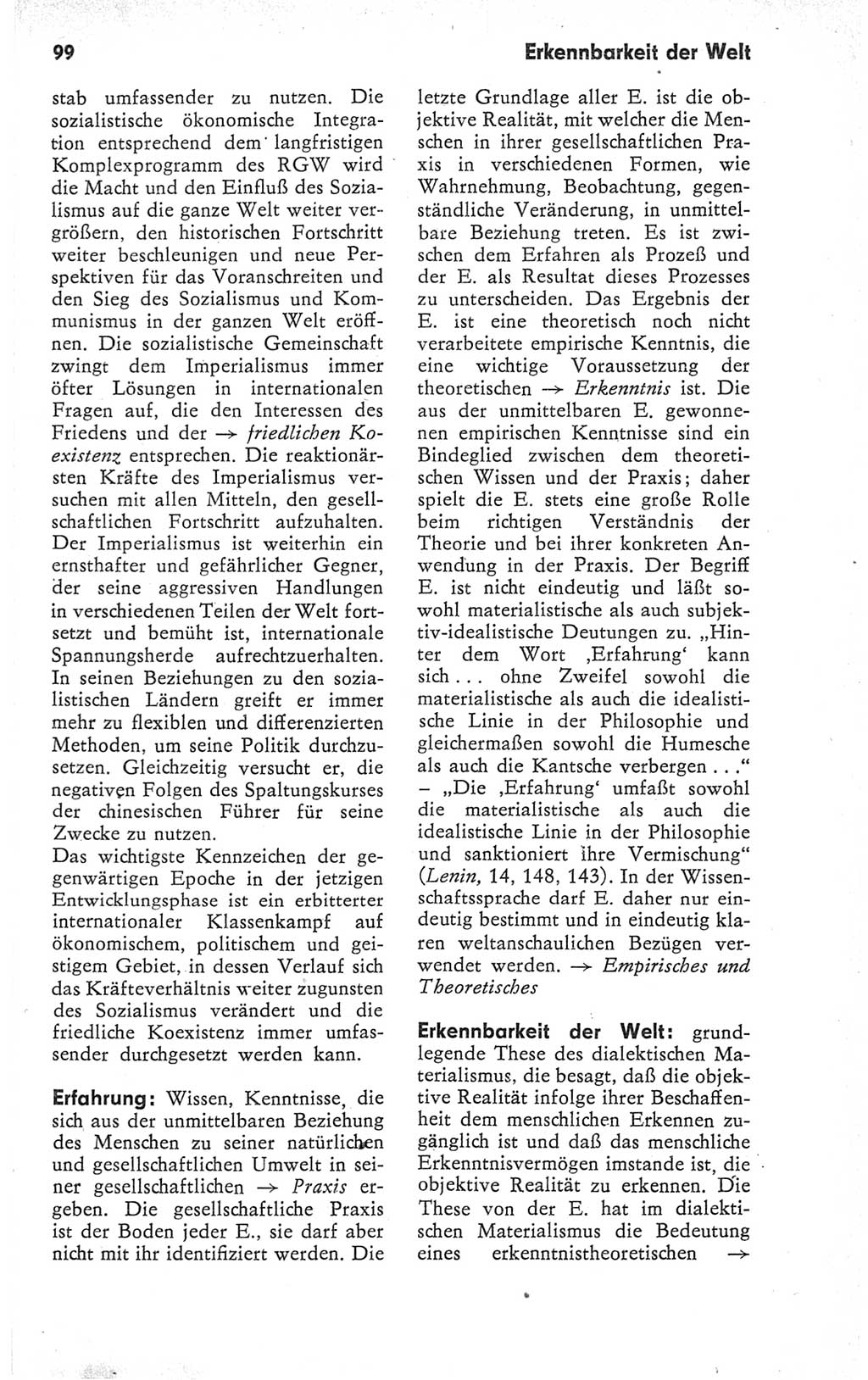 Kleines Wörterbuch der marxistisch-leninistischen Philosophie [Deutsche Demokratische Republik (DDR)] 1979, Seite 99 (Kl. Wb. ML Phil. DDR 1979, S. 99)