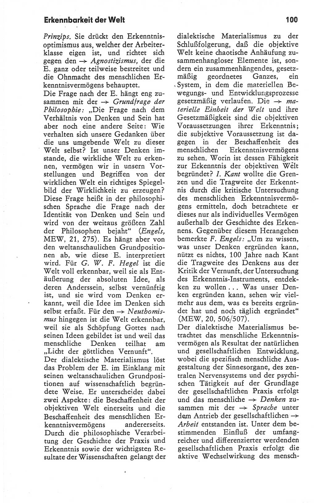 Kleines Wörterbuch der marxistisch-leninistischen Philosophie [Deutsche Demokratische Republik (DDR)] 1979, Seite 100 (Kl. Wb. ML Phil. DDR 1979, S. 100)