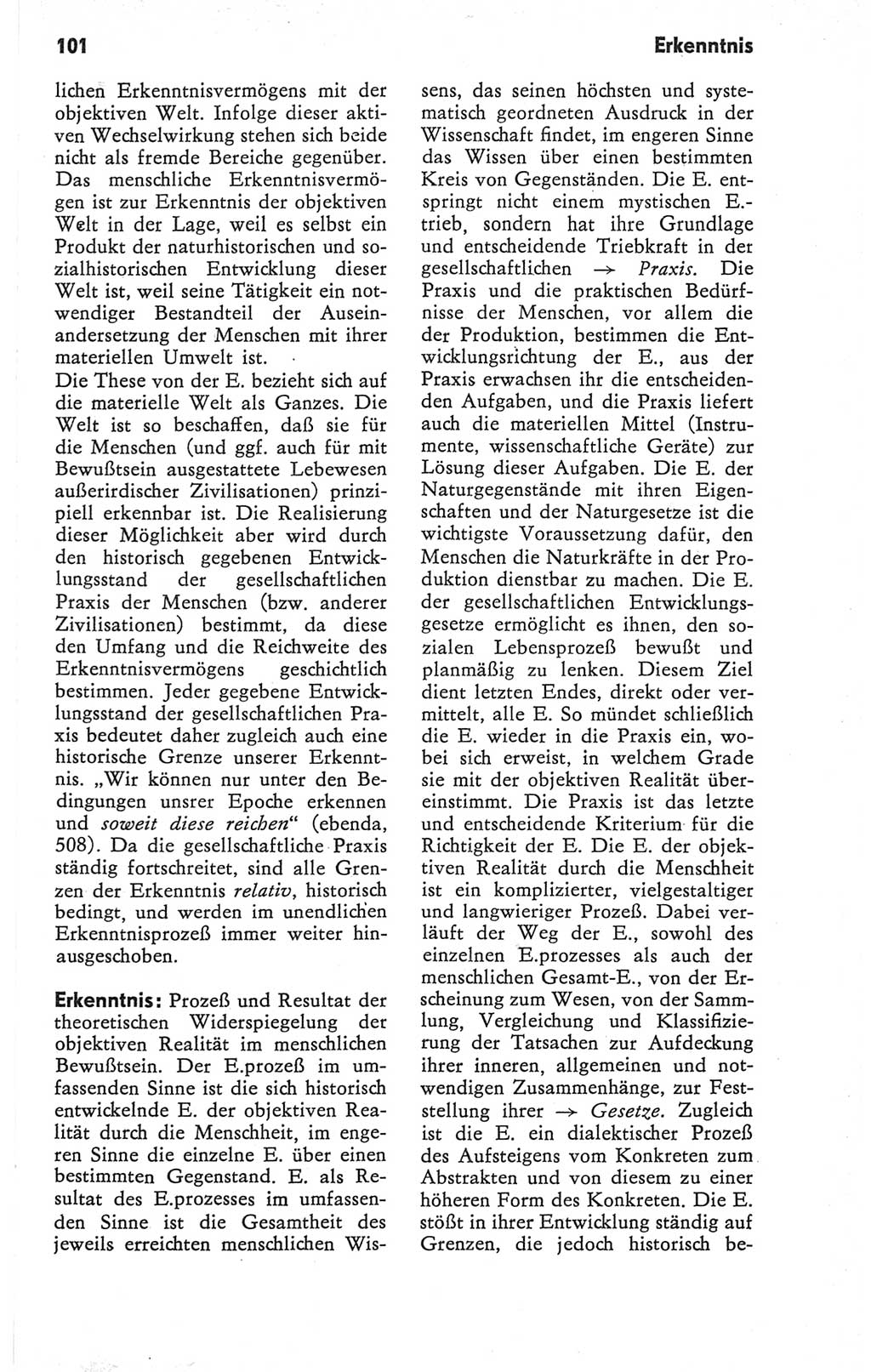 Kleines Wörterbuch der marxistisch-leninistischen Philosophie [Deutsche Demokratische Republik (DDR)] 1979, Seite 101 (Kl. Wb. ML Phil. DDR 1979, S. 101)