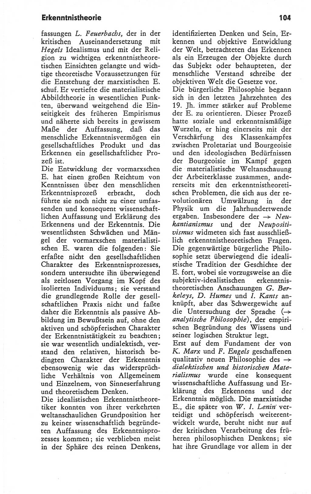 Kleines Wörterbuch der marxistisch-leninistischen Philosophie [Deutsche Demokratische Republik (DDR)] 1979, Seite 104 (Kl. Wb. ML Phil. DDR 1979, S. 104)