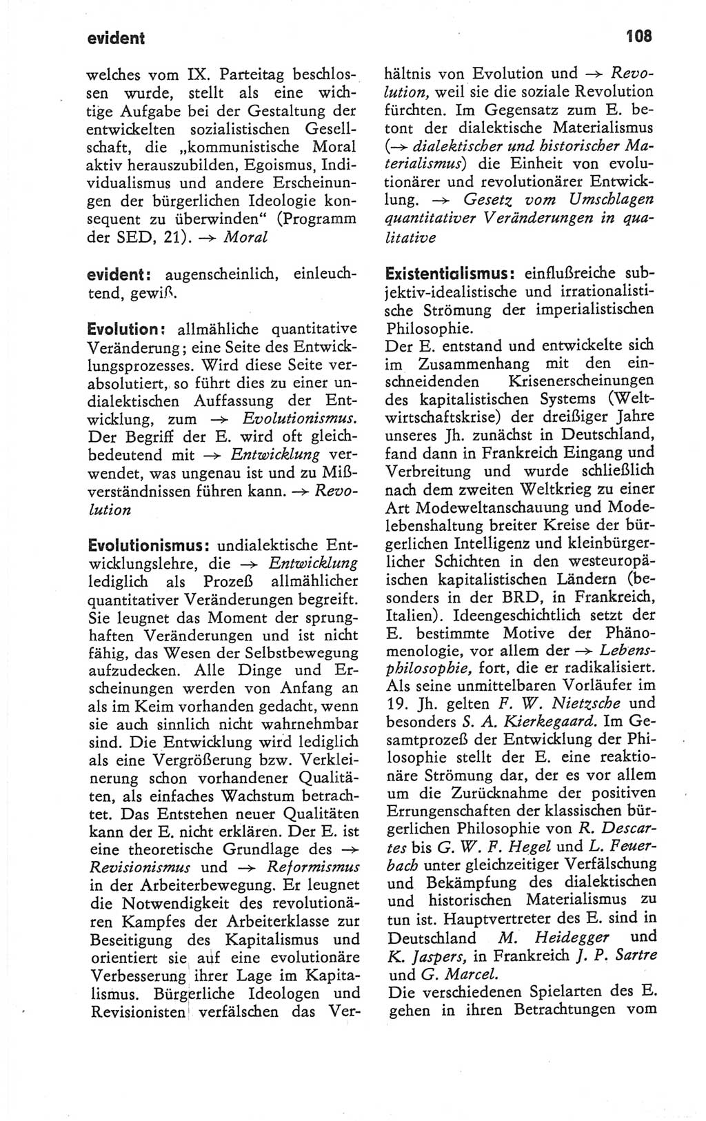 Kleines Wörterbuch der marxistisch-leninistischen Philosophie [Deutsche Demokratische Republik (DDR)] 1979, Seite 108 (Kl. Wb. ML Phil. DDR 1979, S. 108)