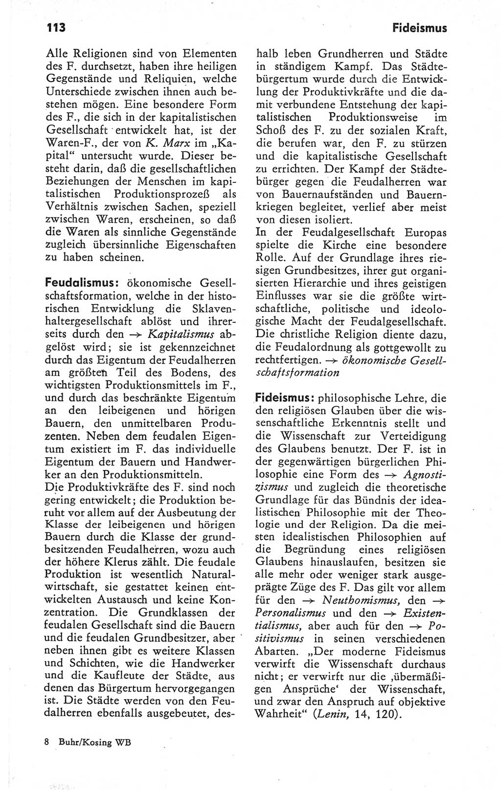 Kleines Wörterbuch der marxistisch-leninistischen Philosophie [Deutsche Demokratische Republik (DDR)] 1979, Seite 113 (Kl. Wb. ML Phil. DDR 1979, S. 113)