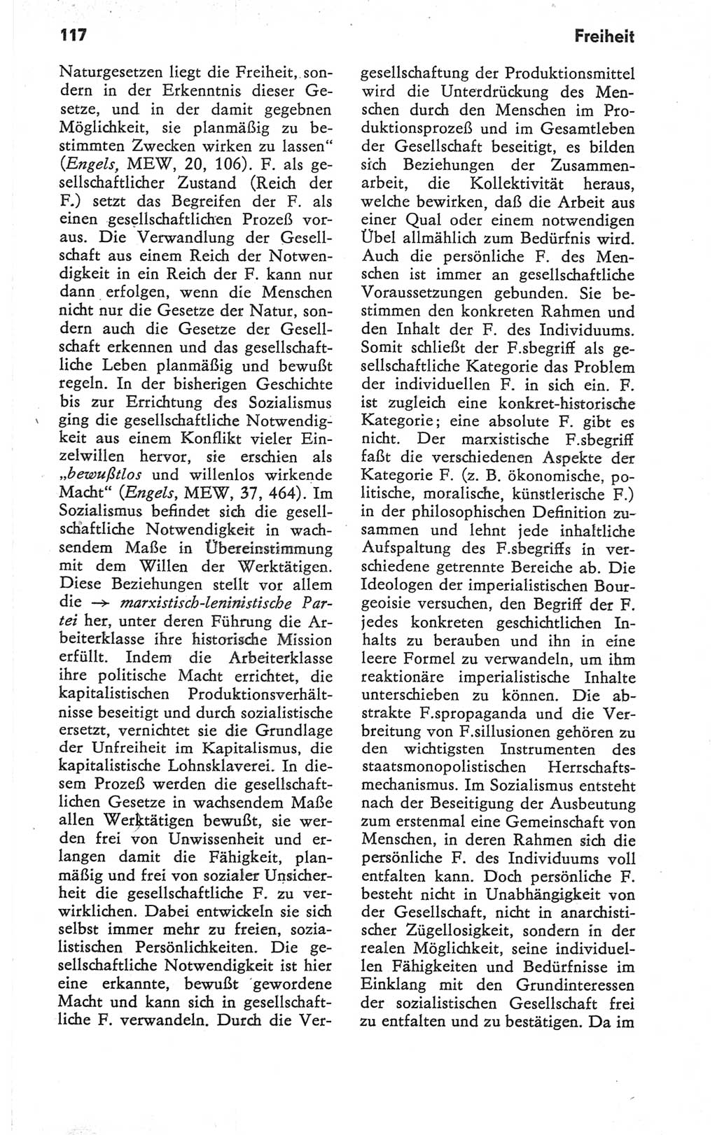 Kleines Wörterbuch der marxistisch-leninistischen Philosophie [Deutsche Demokratische Republik (DDR)] 1979, Seite 117 (Kl. Wb. ML Phil. DDR 1979, S. 117)