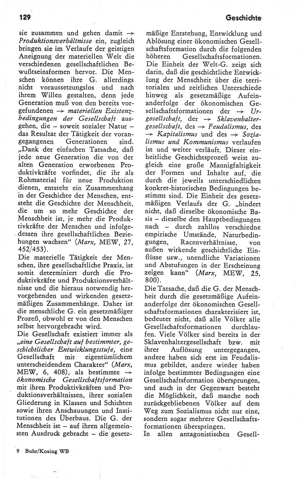 Kleines Wörterbuch der marxistisch-leninistischen Philosophie [Deutsche Demokratische Republik (DDR)] 1979, Seite 129 (Kl. Wb. ML Phil. DDR 1979, S. 129)