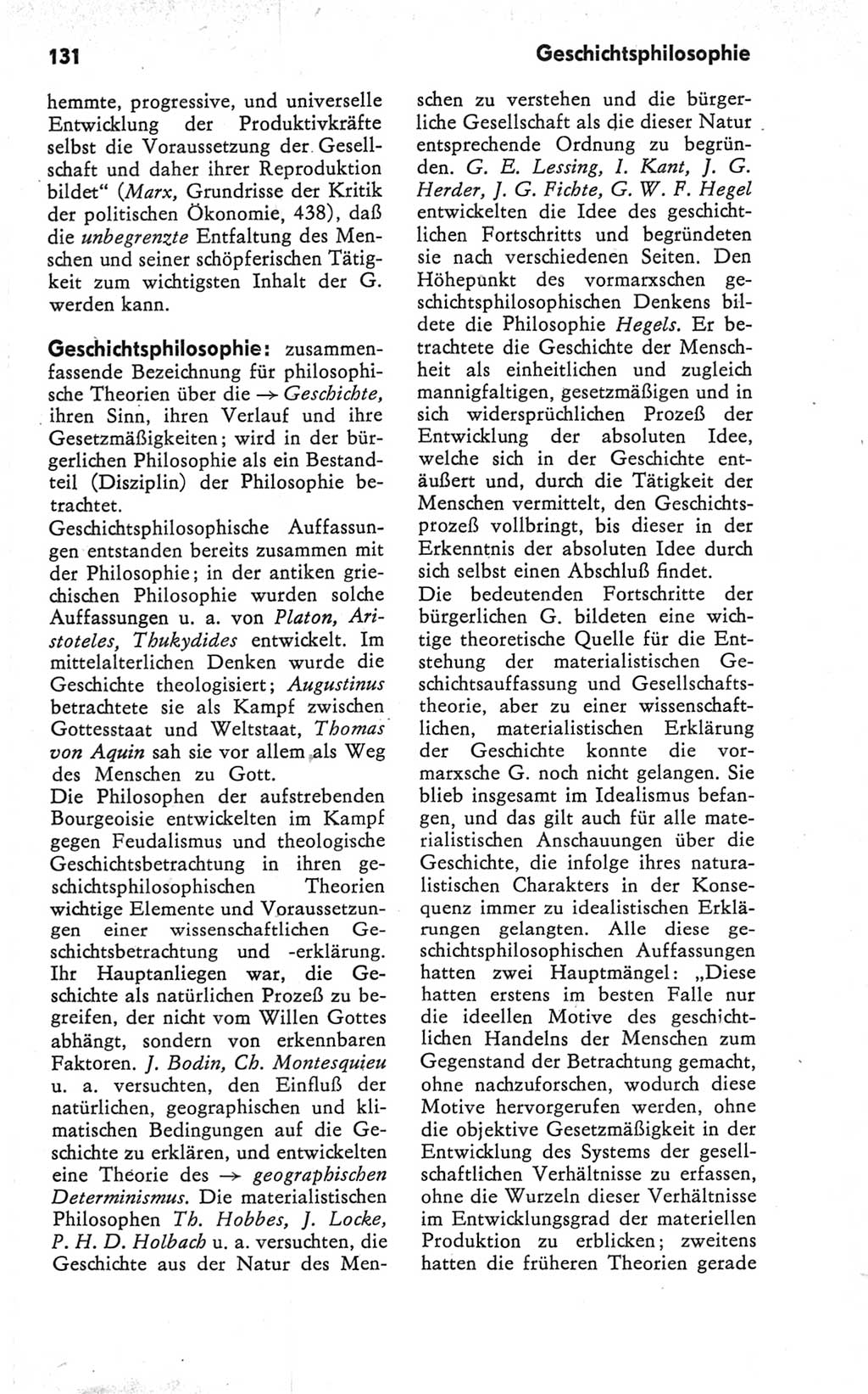 Kleines Wörterbuch der marxistisch-leninistischen Philosophie [Deutsche Demokratische Republik (DDR)] 1979, Seite 131 (Kl. Wb. ML Phil. DDR 1979, S. 131)