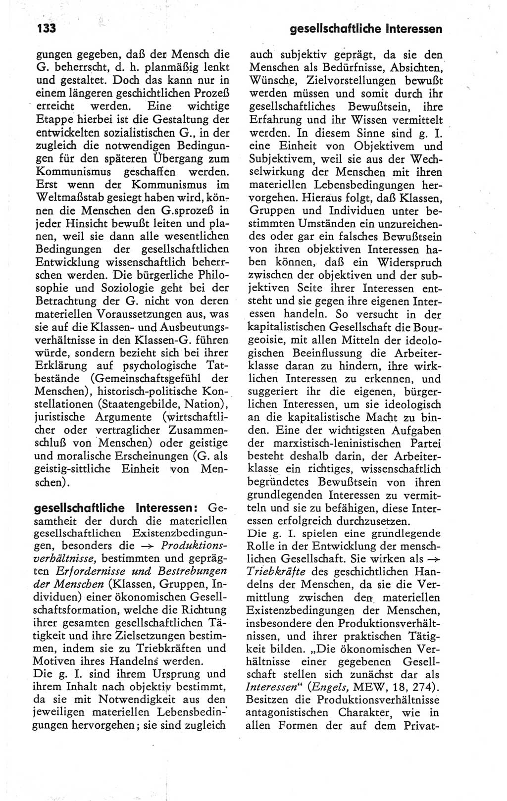 Kleines Wörterbuch der marxistisch-leninistischen Philosophie [Deutsche Demokratische Republik (DDR)] 1979, Seite 133 (Kl. Wb. ML Phil. DDR 1979, S. 133)