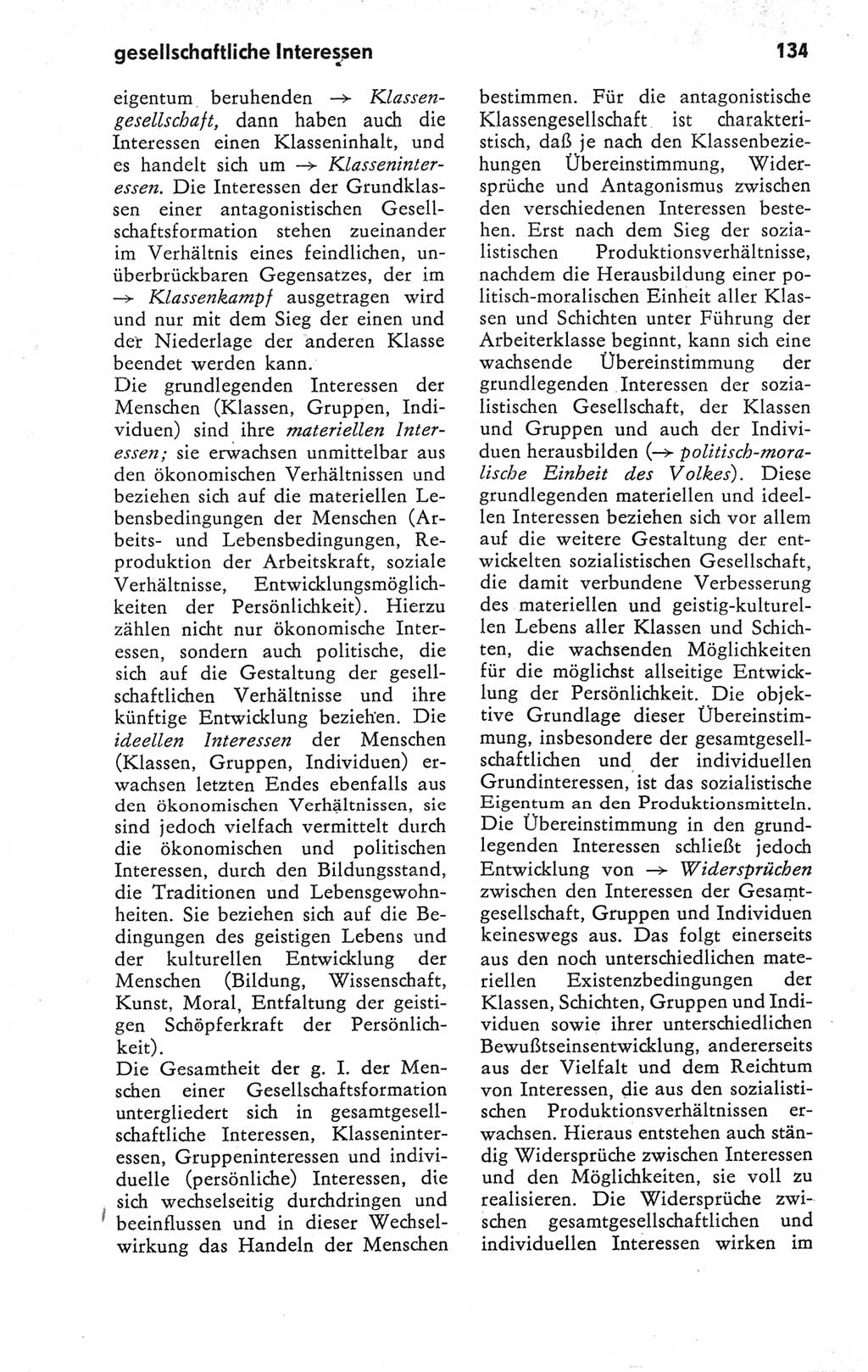 Kleines Wörterbuch der marxistisch-leninistischen Philosophie [Deutsche Demokratische Republik (DDR)] 1979, Seite 134 (Kl. Wb. ML Phil. DDR 1979, S. 134)