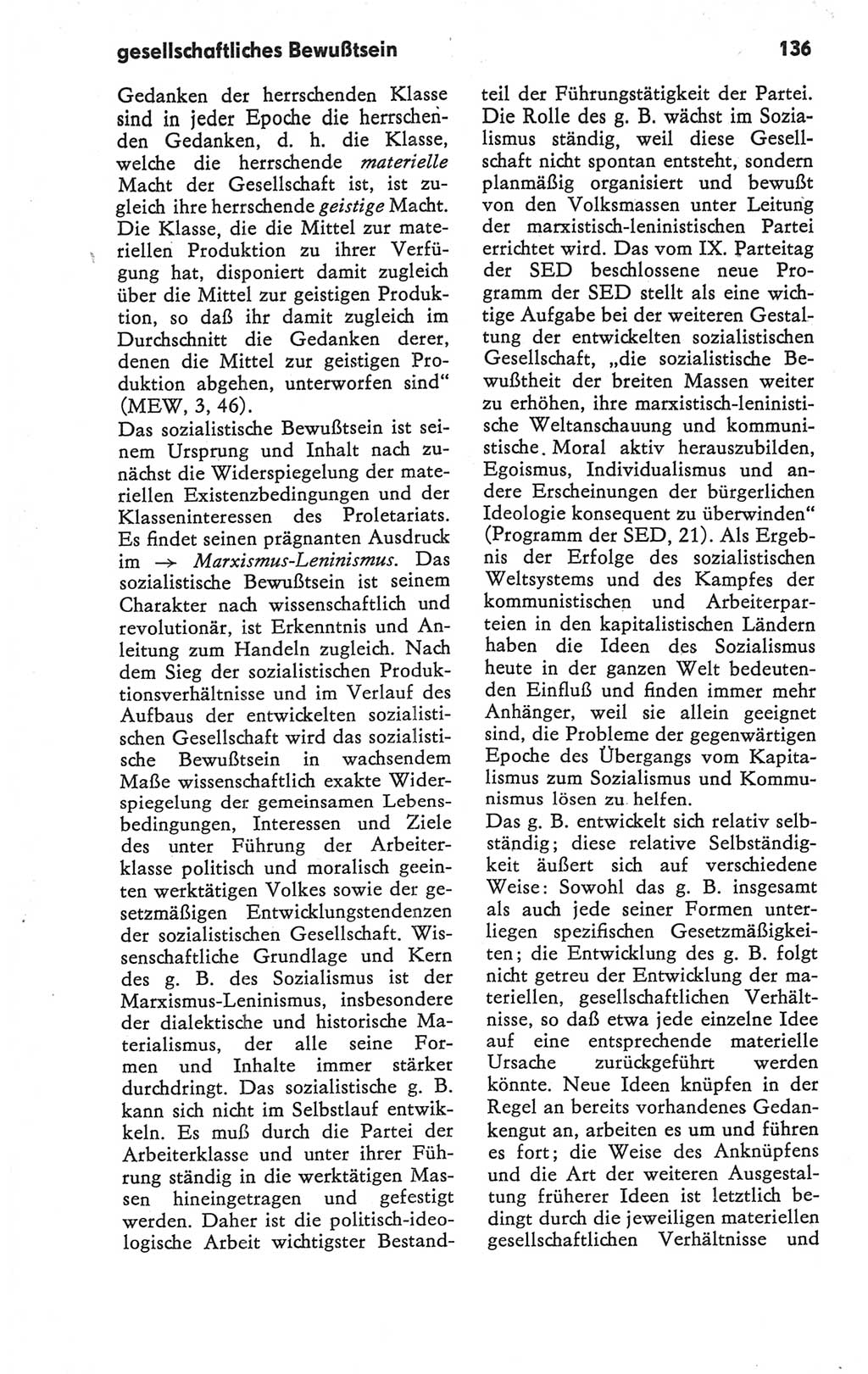Kleines Wörterbuch der marxistisch-leninistischen Philosophie [Deutsche Demokratische Republik (DDR)] 1979, Seite 136 (Kl. Wb. ML Phil. DDR 1979, S. 136)
