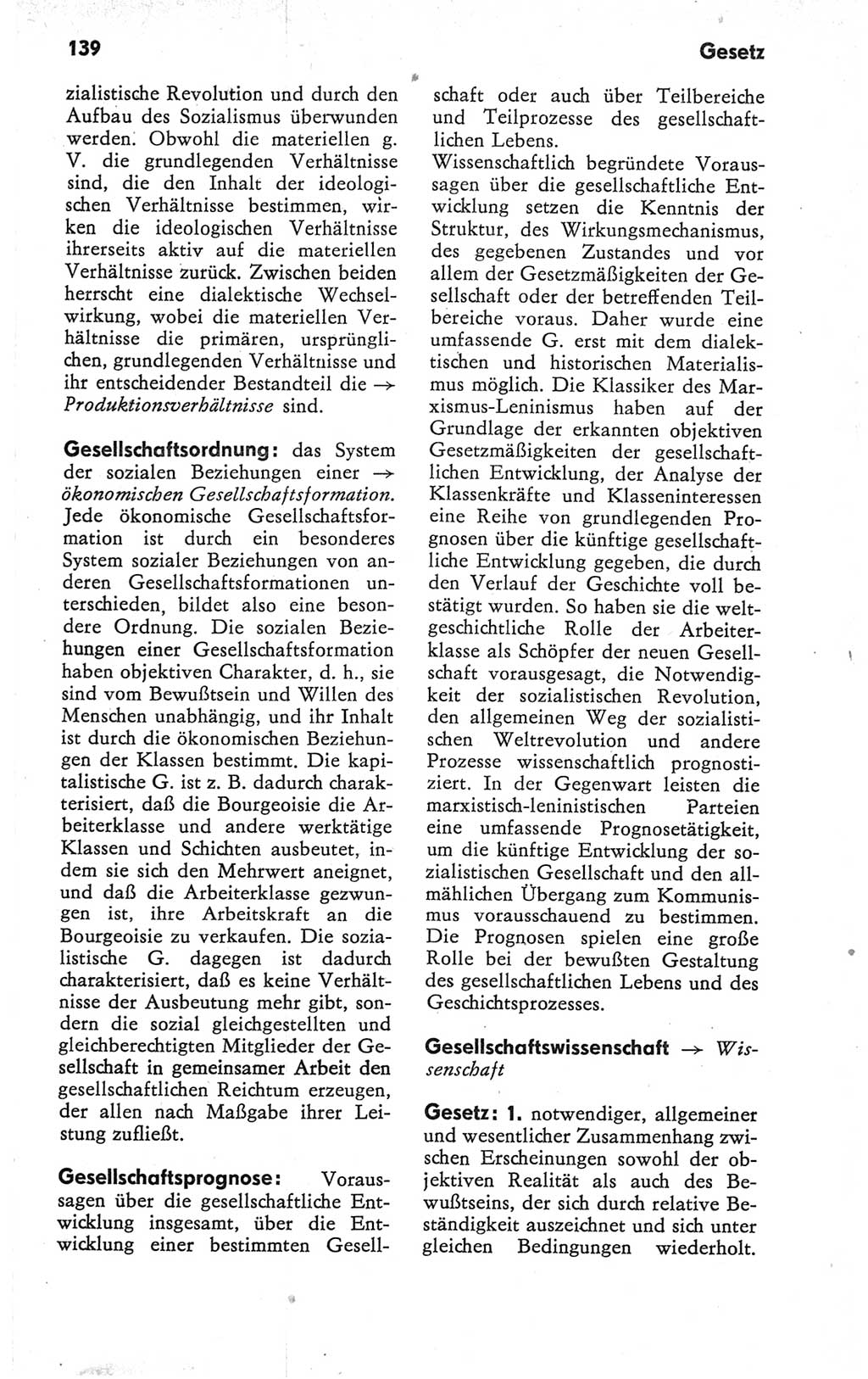 Kleines Wörterbuch der marxistisch-leninistischen Philosophie [Deutsche Demokratische Republik (DDR)] 1979, Seite 139 (Kl. Wb. ML Phil. DDR 1979, S. 139)