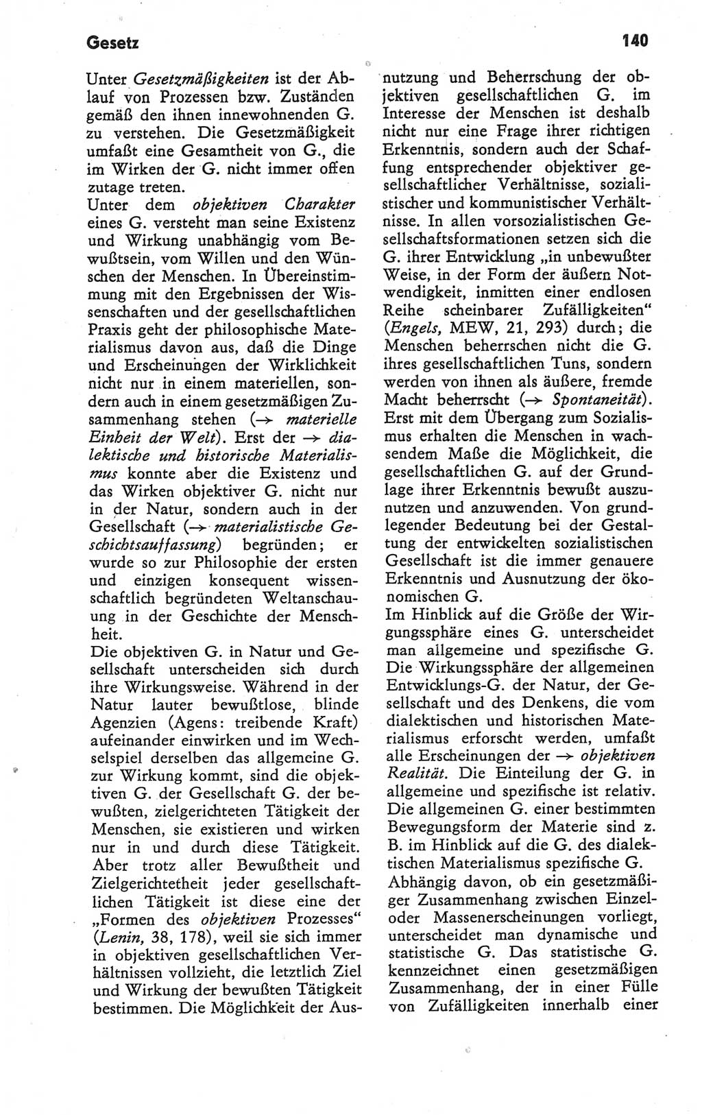 Kleines Wörterbuch der marxistisch-leninistischen Philosophie [Deutsche Demokratische Republik (DDR)] 1979, Seite 140 (Kl. Wb. ML Phil. DDR 1979, S. 140)