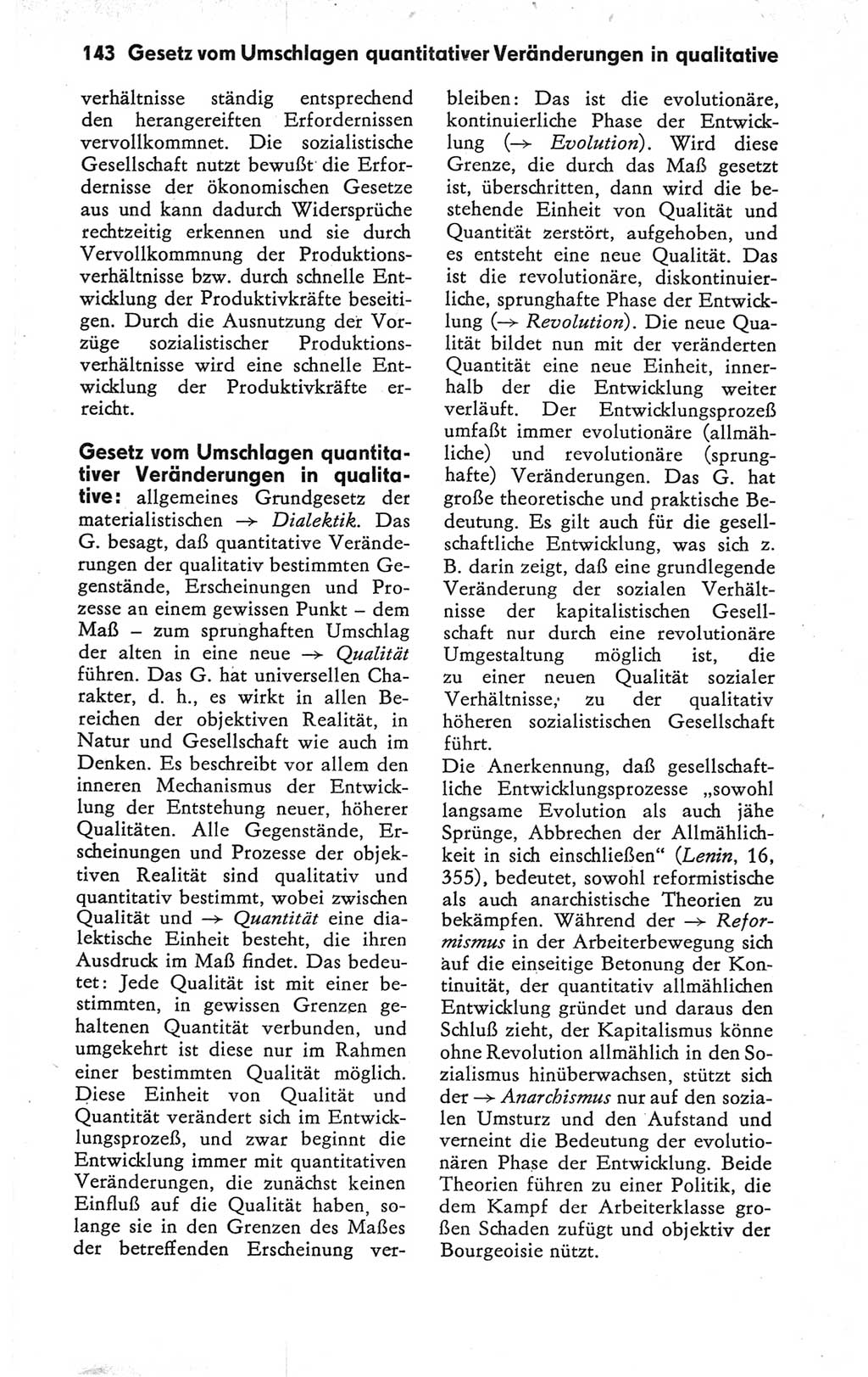 Kleines Wörterbuch der marxistisch-leninistischen Philosophie [Deutsche Demokratische Republik (DDR)] 1979, Seite 143 (Kl. Wb. ML Phil. DDR 1979, S. 143)