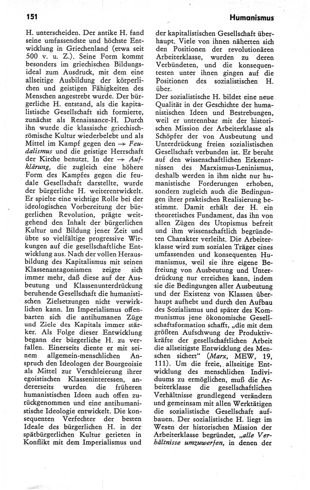 Kleines Wörterbuch der marxistisch-leninistischen Philosophie [Deutsche Demokratische Republik (DDR)] 1979, Seite 151 (Kl. Wb. ML Phil. DDR 1979, S. 151)