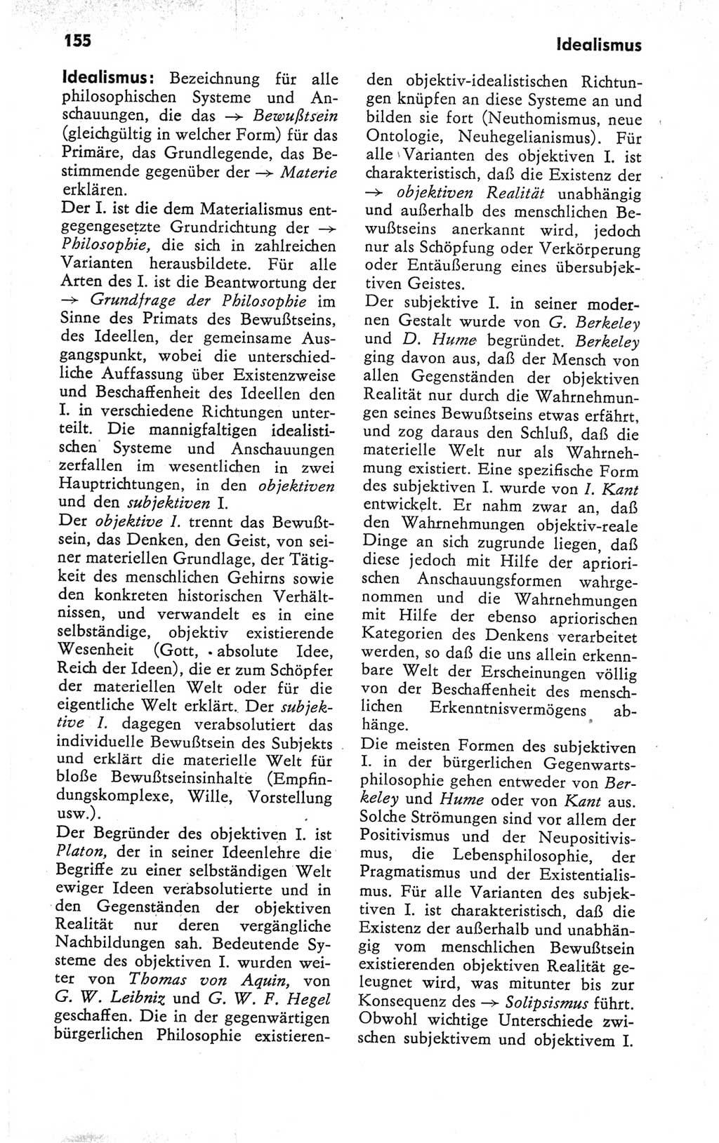 Kleines Wörterbuch der marxistisch-leninistischen Philosophie [Deutsche Demokratische Republik (DDR)] 1979, Seite 155 (Kl. Wb. ML Phil. DDR 1979, S. 155)