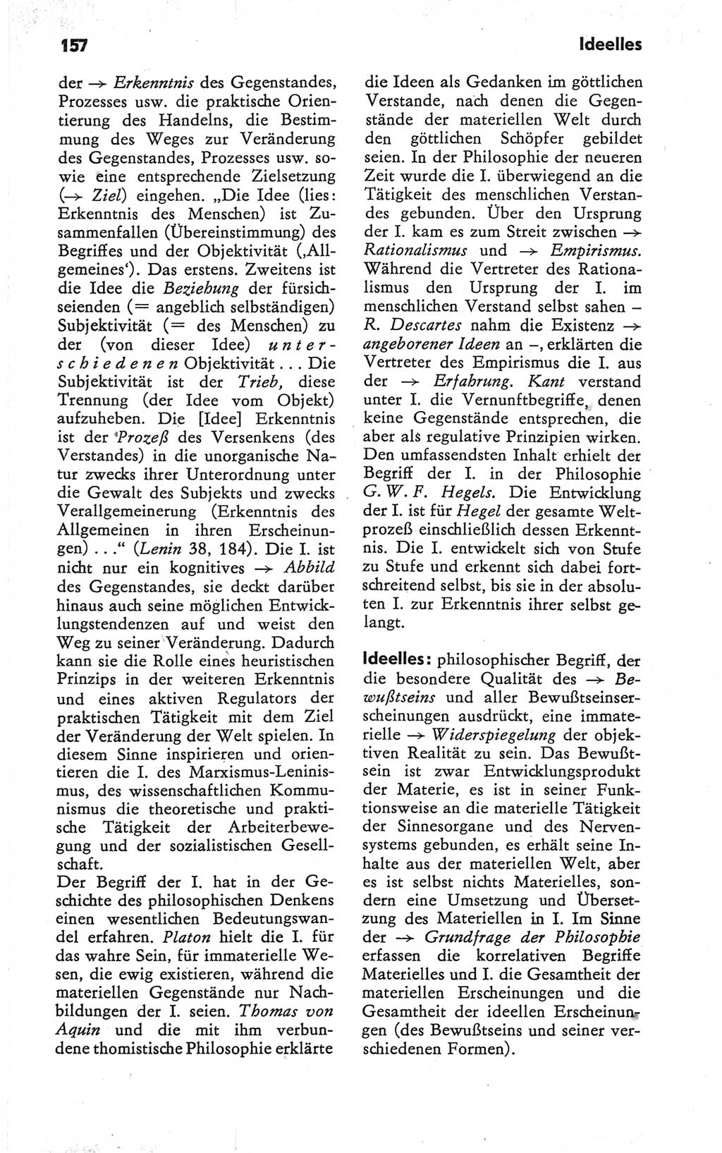 Kleines Wörterbuch der marxistisch-leninistischen Philosophie [Deutsche Demokratische Republik (DDR)] 1979, Seite 157 (Kl. Wb. ML Phil. DDR 1979, S. 157)