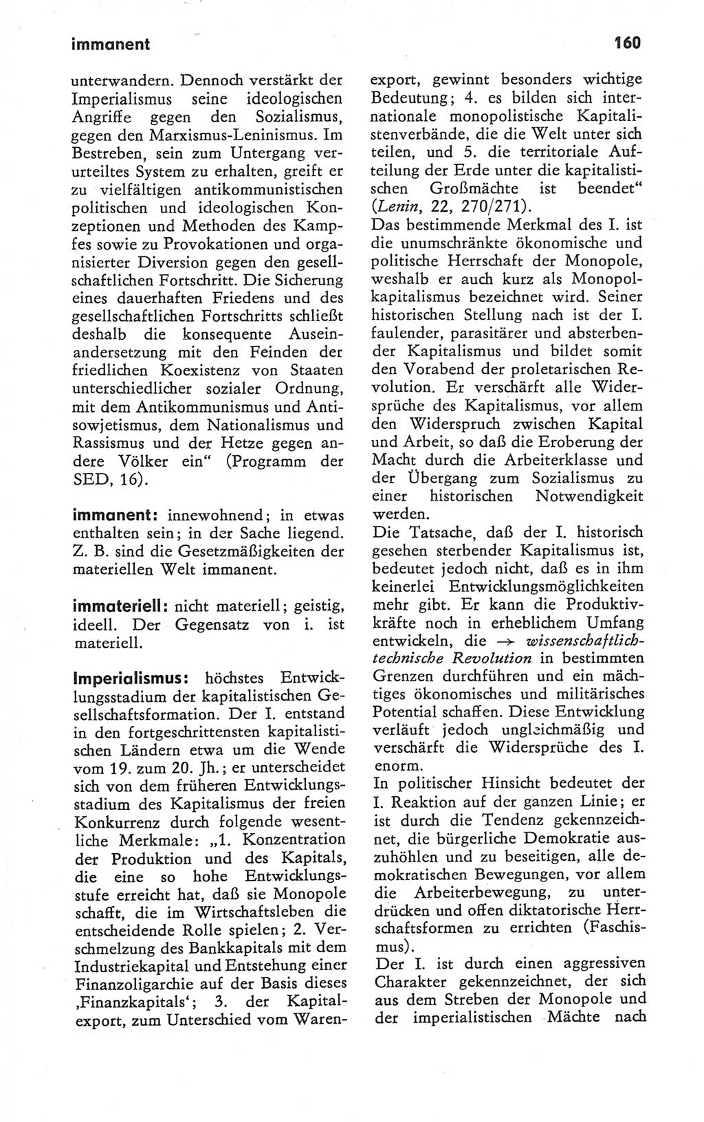 Kleines Wörterbuch der marxistisch-leninistischen Philosophie [Deutsche Demokratische Republik (DDR)] 1979, Seite 160 (Kl. Wb. ML Phil. DDR 1979, S. 160)