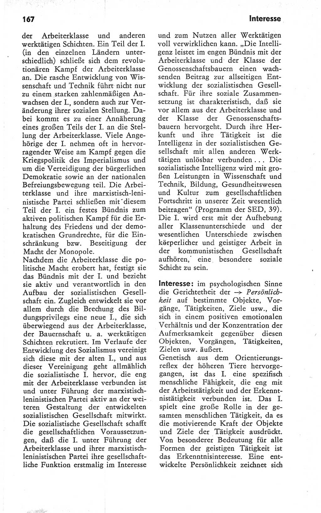 Kleines Wörterbuch der marxistisch-leninistischen Philosophie [Deutsche Demokratische Republik (DDR)] 1979, Seite 167 (Kl. Wb. ML Phil. DDR 1979, S. 167)
