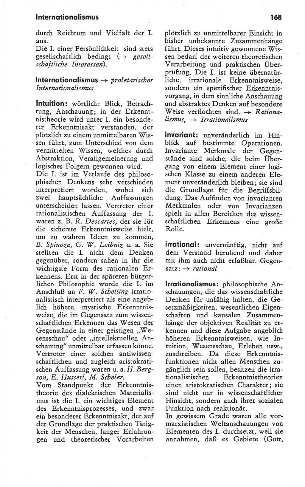 Kleines Wörterbuch der marxistisch-leninistischen Philosophie [Deutsche Demokratische Republik (DDR)] 1979, Seite 168 (Kl. Wb. ML Phil. DDR 1979, S. 168)
