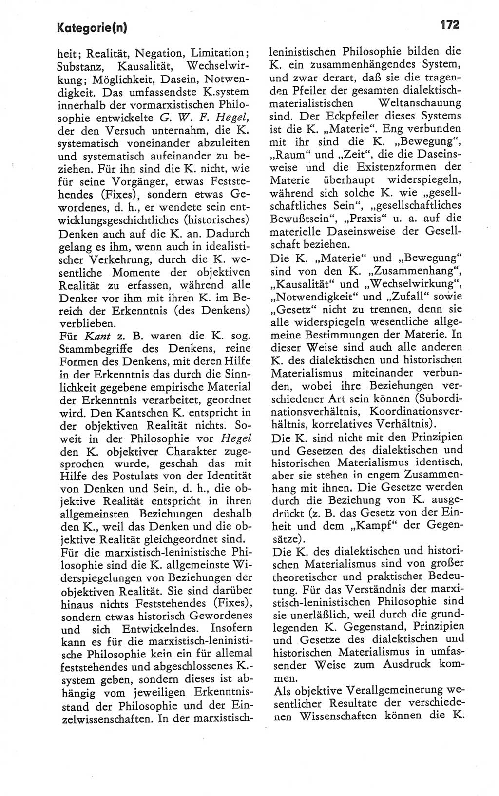 Kleines Wörterbuch der marxistisch-leninistischen Philosophie [Deutsche Demokratische Republik (DDR)] 1979, Seite 172 (Kl. Wb. ML Phil. DDR 1979, S. 172)
