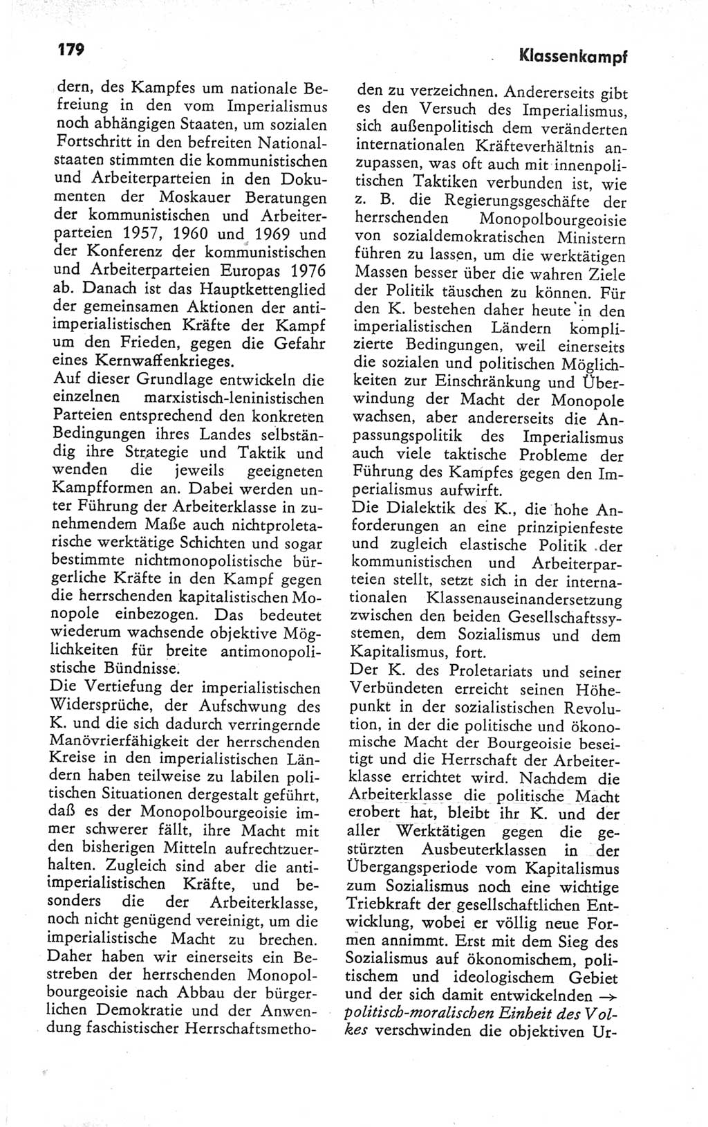 Kleines Wörterbuch der marxistisch-leninistischen Philosophie [Deutsche Demokratische Republik (DDR)] 1979, Seite 179 (Kl. Wb. ML Phil. DDR 1979, S. 179)