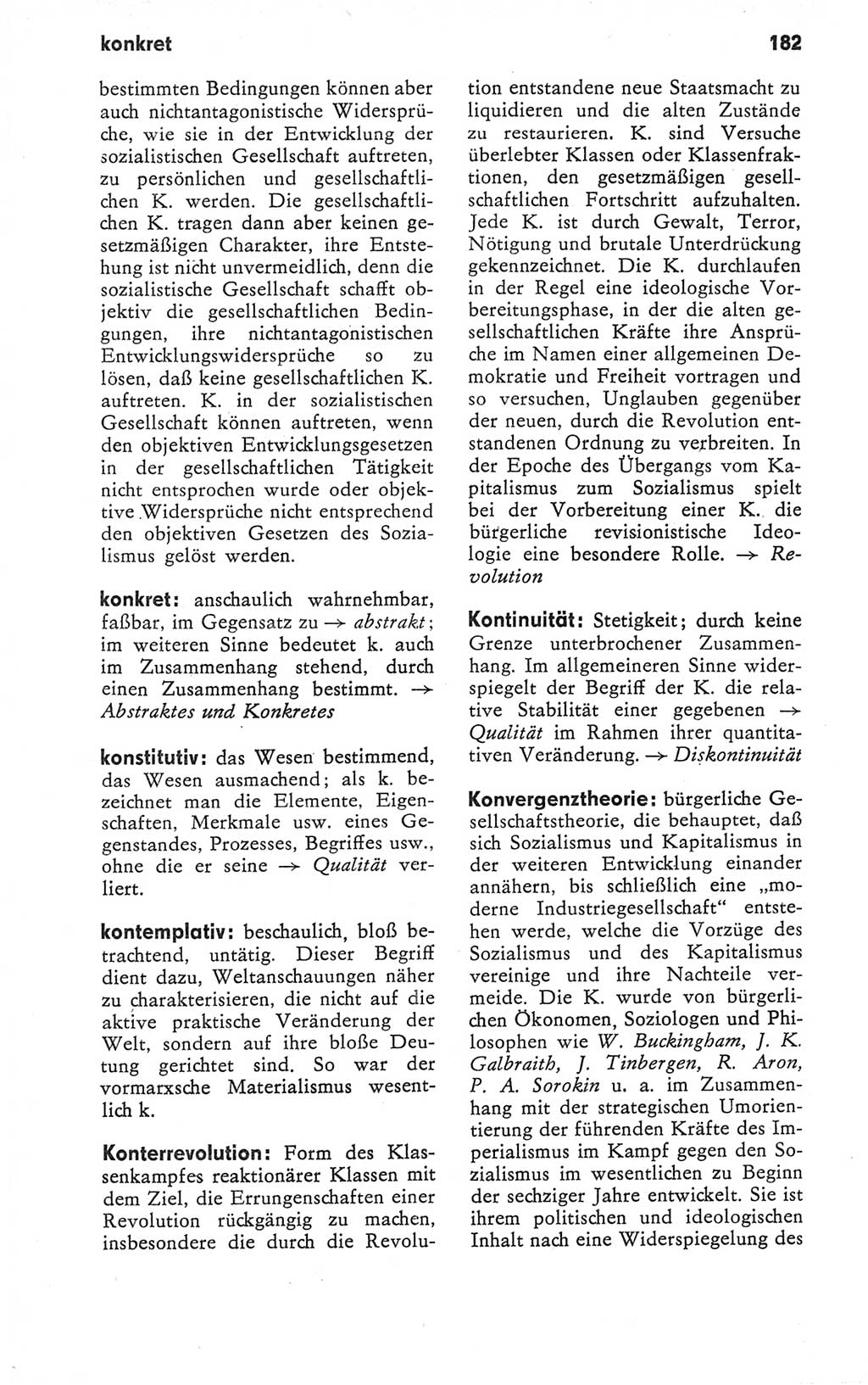 Kleines Wörterbuch der marxistisch-leninistischen Philosophie [Deutsche Demokratische Republik (DDR)] 1979, Seite 182 (Kl. Wb. ML Phil. DDR 1979, S. 182)
