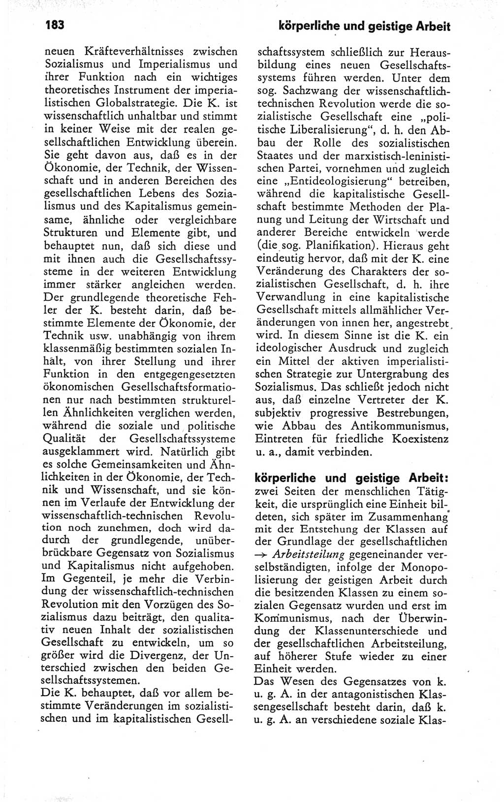 Kleines Wörterbuch der marxistisch-leninistischen Philosophie [Deutsche Demokratische Republik (DDR)] 1979, Seite 183 (Kl. Wb. ML Phil. DDR 1979, S. 183)