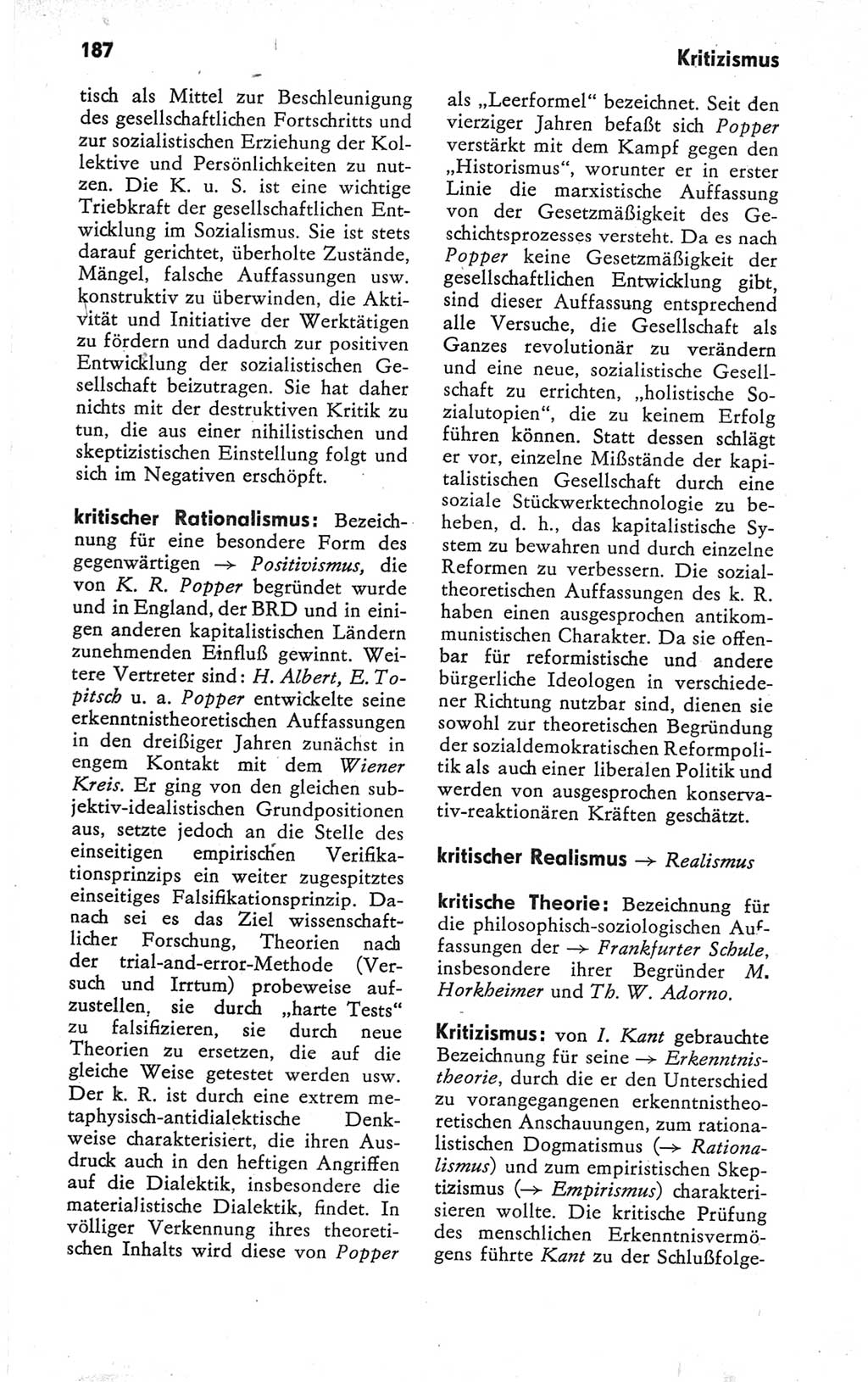 Kleines Wörterbuch der marxistisch-leninistischen Philosophie [Deutsche Demokratische Republik (DDR)] 1979, Seite 187 (Kl. Wb. ML Phil. DDR 1979, S. 187)