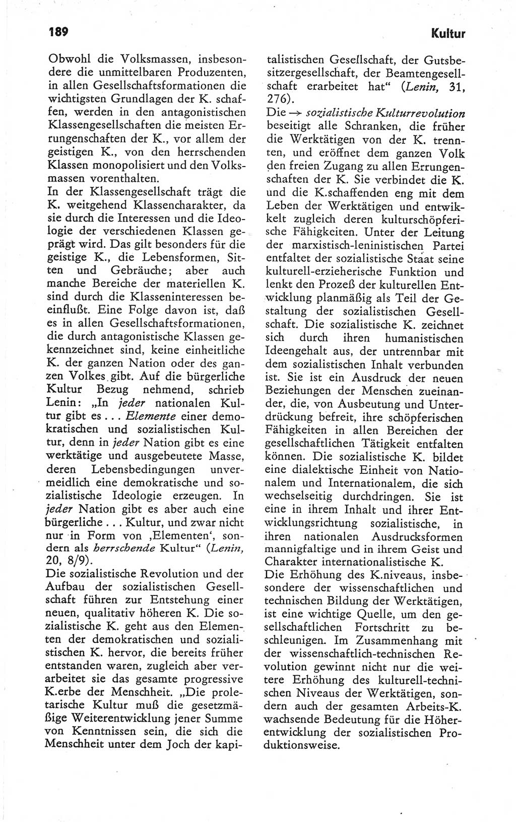 Kleines Wörterbuch der marxistisch-leninistischen Philosophie [Deutsche Demokratische Republik (DDR)] 1979, Seite 189 (Kl. Wb. ML Phil. DDR 1979, S. 189)
