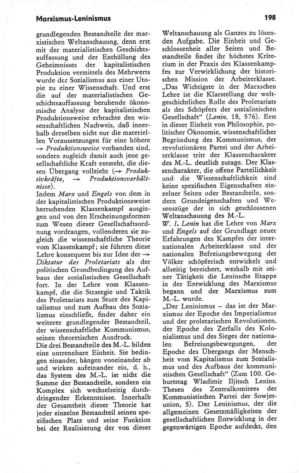 Kleines Wörterbuch der marxistisch-leninistischen Philosophie [Deutsche Demokratische Republik (DDR)] 1979, Seite 198 (Kl. Wb. ML Phil. DDR 1979, S. 198)