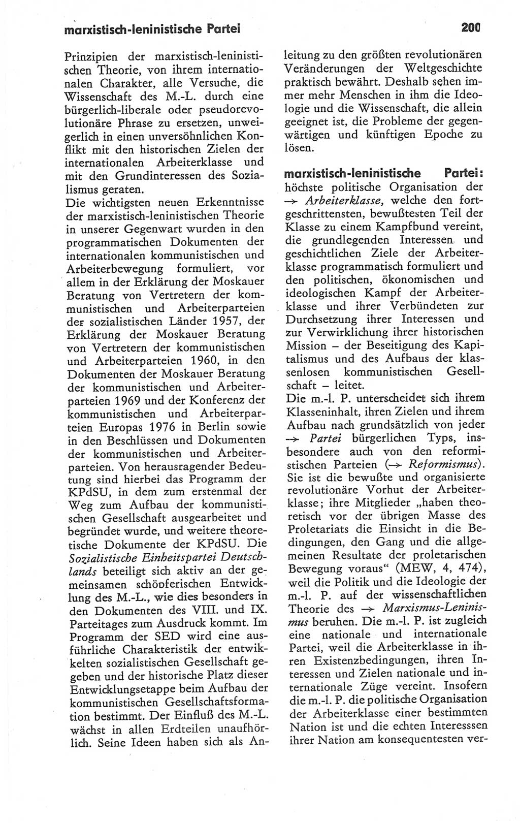 Kleines Wörterbuch der marxistisch-leninistischen Philosophie [Deutsche Demokratische Republik (DDR)] 1979, Seite 200 (Kl. Wb. ML Phil. DDR 1979, S. 200)