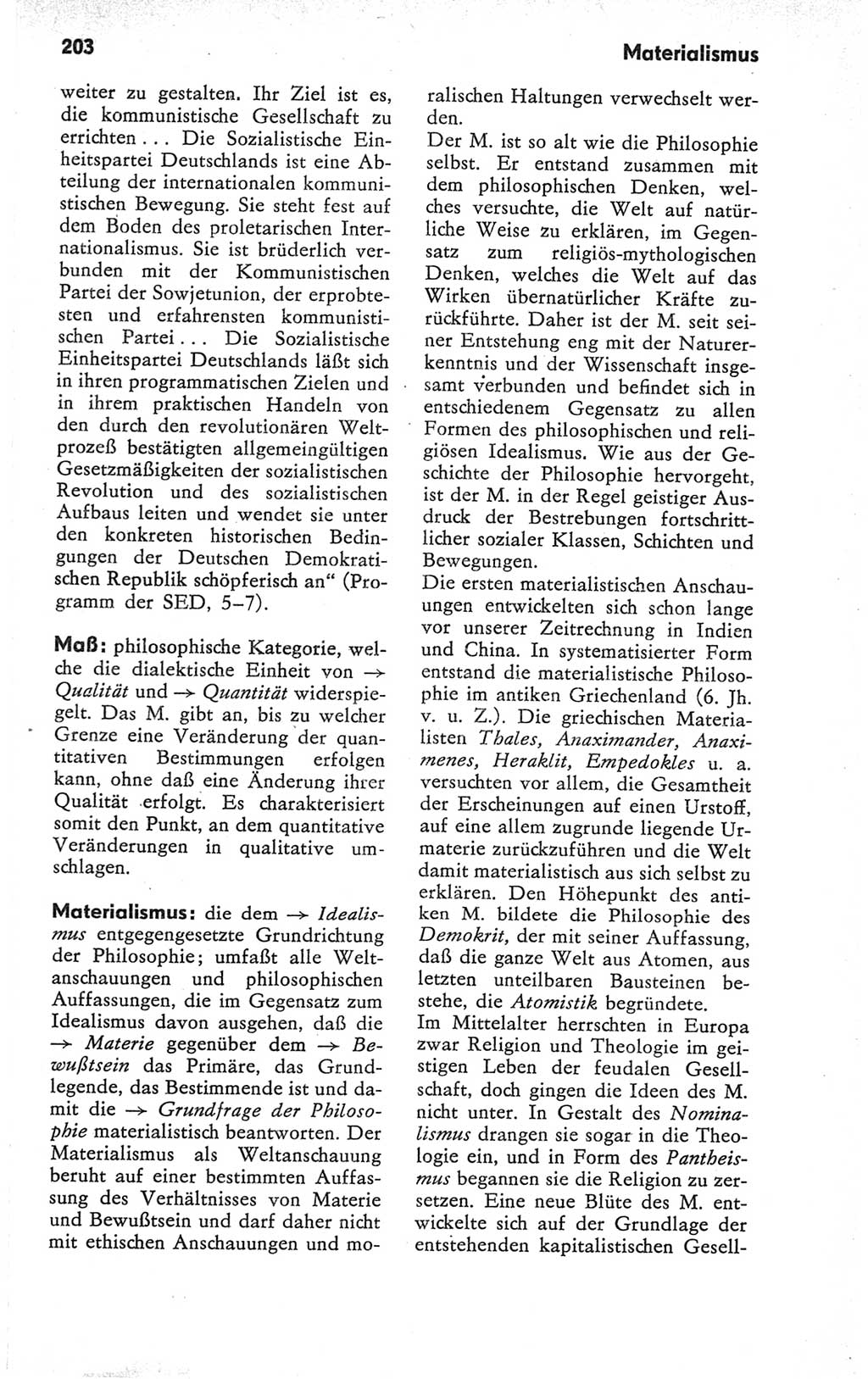 Kleines Wörterbuch der marxistisch-leninistischen Philosophie [Deutsche Demokratische Republik (DDR)] 1979, Seite 203 (Kl. Wb. ML Phil. DDR 1979, S. 203)