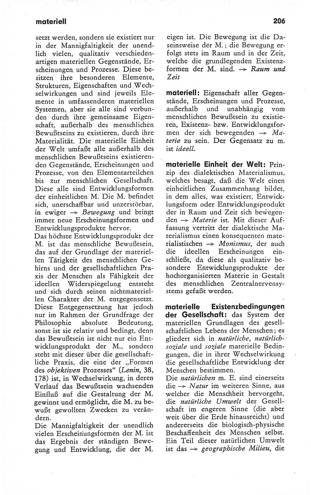 Kleines Wörterbuch der marxistisch-leninistischen Philosophie [Deutsche Demokratische Republik (DDR)] 1979, Seite 206 (Kl. Wb. ML Phil. DDR 1979, S. 206)