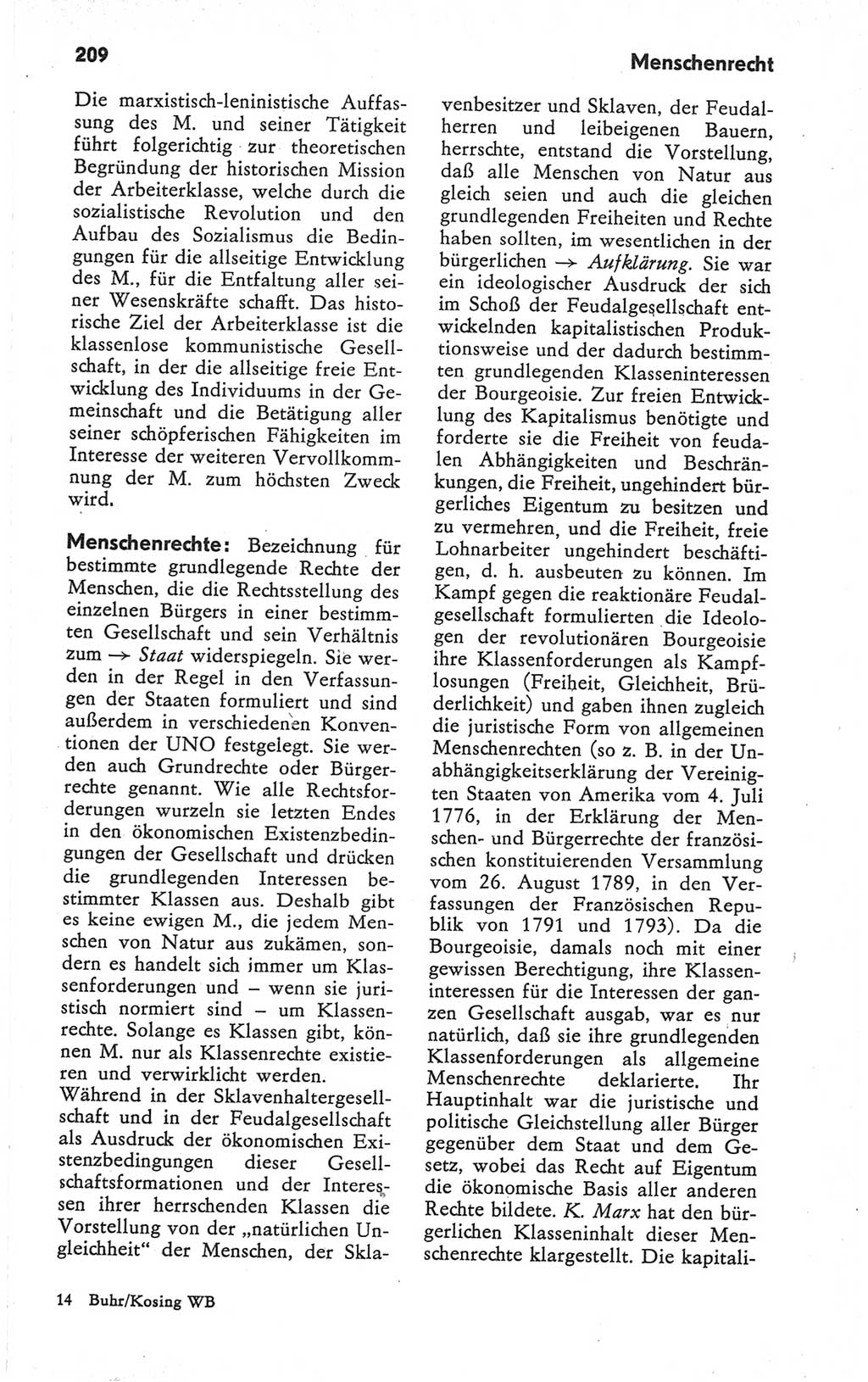 Kleines Wörterbuch der marxistisch-leninistischen Philosophie [Deutsche Demokratische Republik (DDR)] 1979, Seite 209 (Kl. Wb. ML Phil. DDR 1979, S. 209)