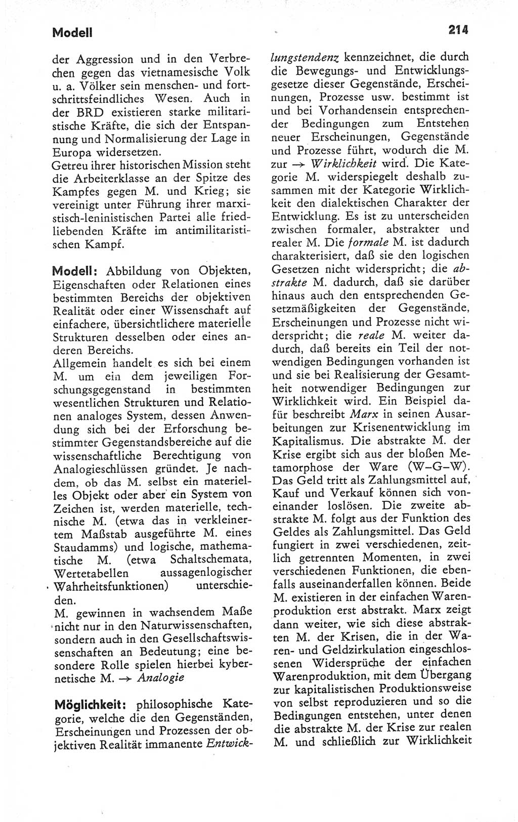 Kleines Wörterbuch der marxistisch-leninistischen Philosophie [Deutsche Demokratische Republik (DDR)] 1979, Seite 214 (Kl. Wb. ML Phil. DDR 1979, S. 214)