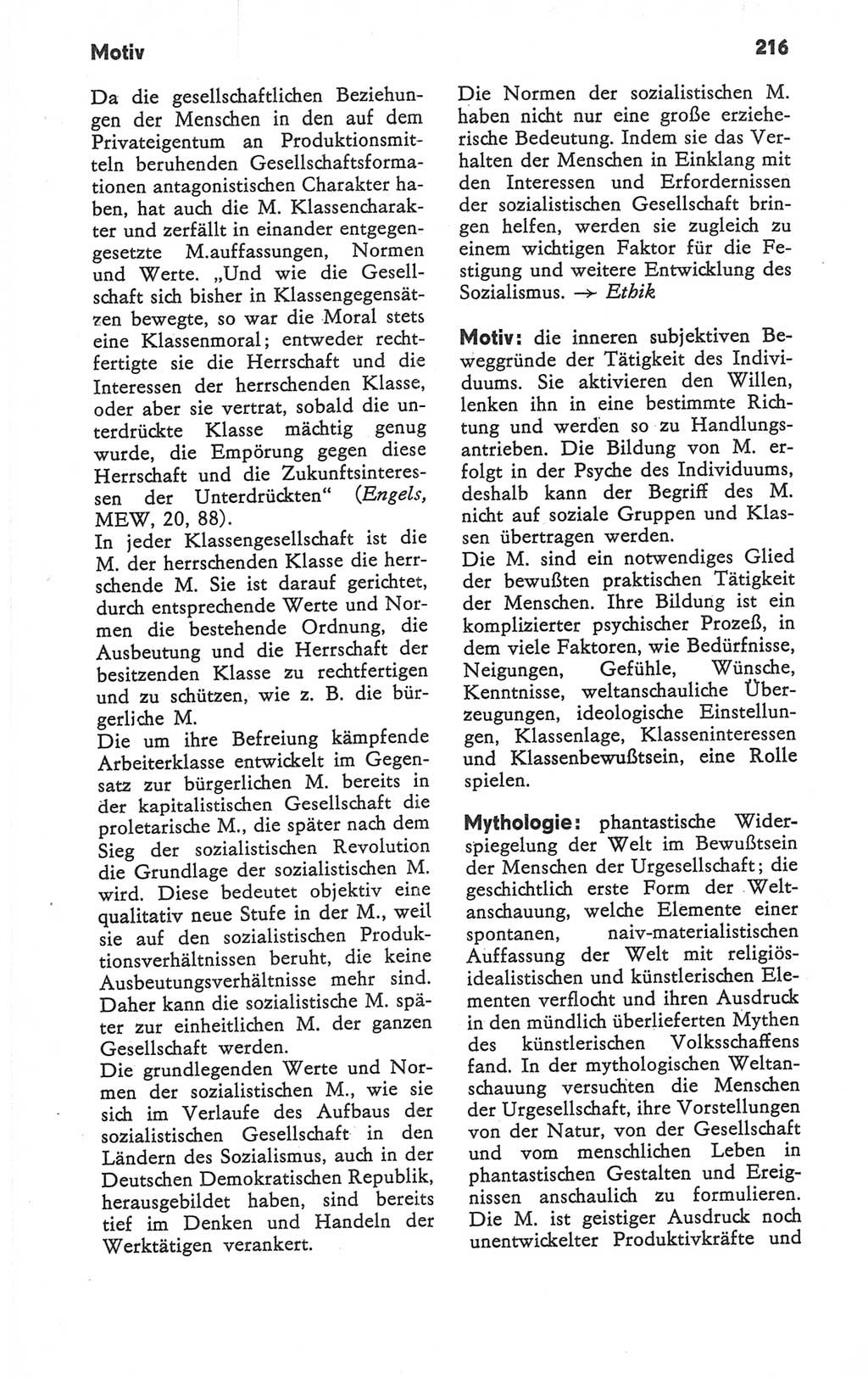 Kleines Wörterbuch der marxistisch-leninistischen Philosophie [Deutsche Demokratische Republik (DDR)] 1979, Seite 216 (Kl. Wb. ML Phil. DDR 1979, S. 216)