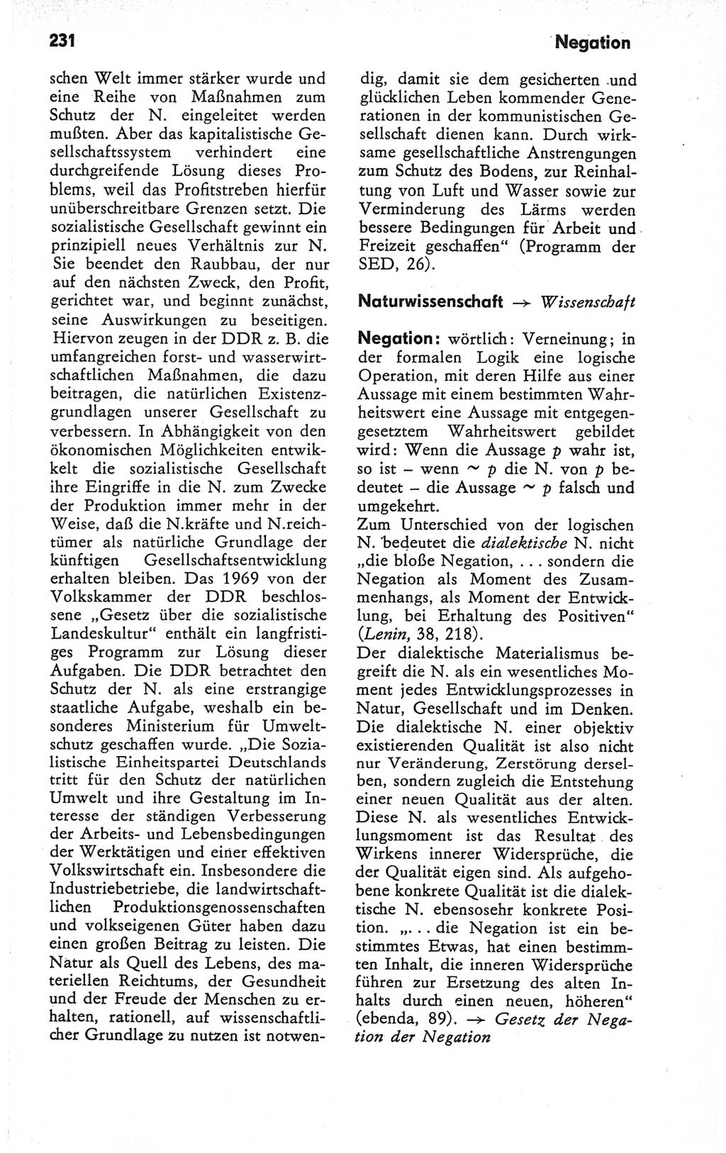 Kleines Wörterbuch der marxistisch-leninistischen Philosophie [Deutsche Demokratische Republik (DDR)] 1979, Seite 231 (Kl. Wb. ML Phil. DDR 1979, S. 231)