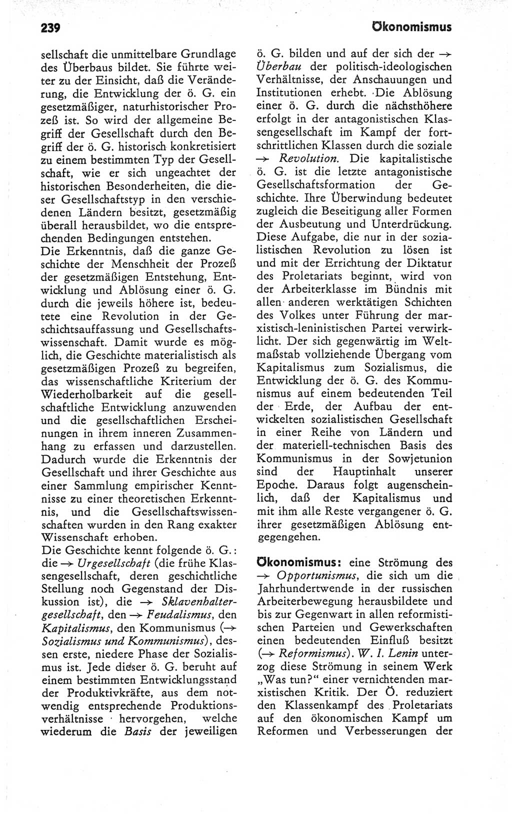 Kleines Wörterbuch der marxistisch-leninistischen Philosophie [Deutsche Demokratische Republik (DDR)] 1979, Seite 239 (Kl. Wb. ML Phil. DDR 1979, S. 239)