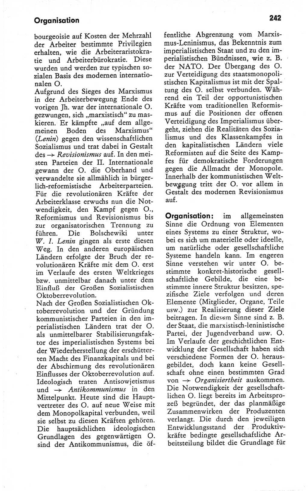 Kleines Wörterbuch der marxistisch-leninistischen Philosophie [Deutsche Demokratische Republik (DDR)] 1979, Seite 242 (Kl. Wb. ML Phil. DDR 1979, S. 242)
