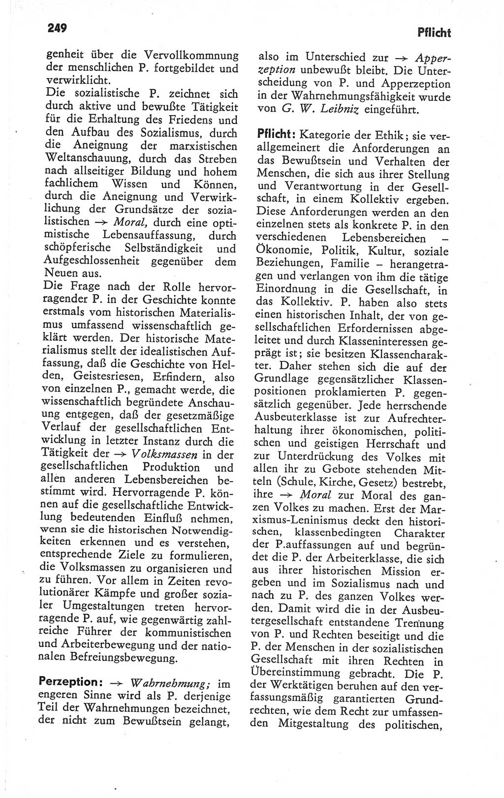 Kleines Wörterbuch der marxistisch-leninistischen Philosophie [Deutsche Demokratische Republik (DDR)] 1979, Seite 249 (Kl. Wb. ML Phil. DDR 1979, S. 249)