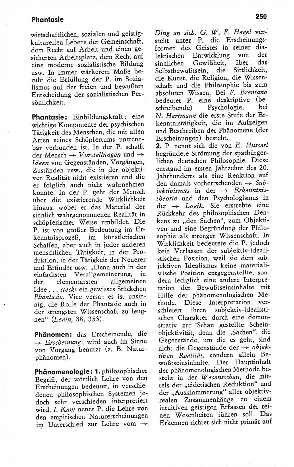Kleines Wörterbuch der marxistisch-leninistischen Philosophie [Deutsche Demokratische Republik (DDR)] 1979, Seite 250 (Kl. Wb. ML Phil. DDR 1979, S. 250)