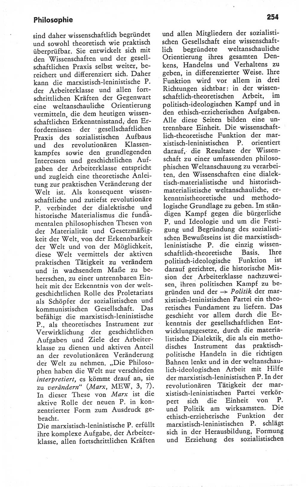 Kleines Wörterbuch der marxistisch-leninistischen Philosophie [Deutsche Demokratische Republik (DDR)] 1979, Seite 254 (Kl. Wb. ML Phil. DDR 1979, S. 254)