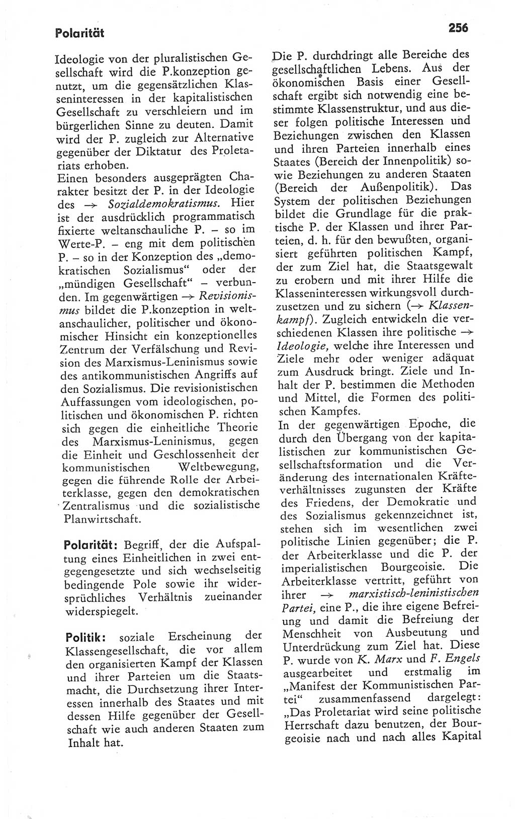 Kleines Wörterbuch der marxistisch-leninistischen Philosophie [Deutsche Demokratische Republik (DDR)] 1979, Seite 256 (Kl. Wb. ML Phil. DDR 1979, S. 256)