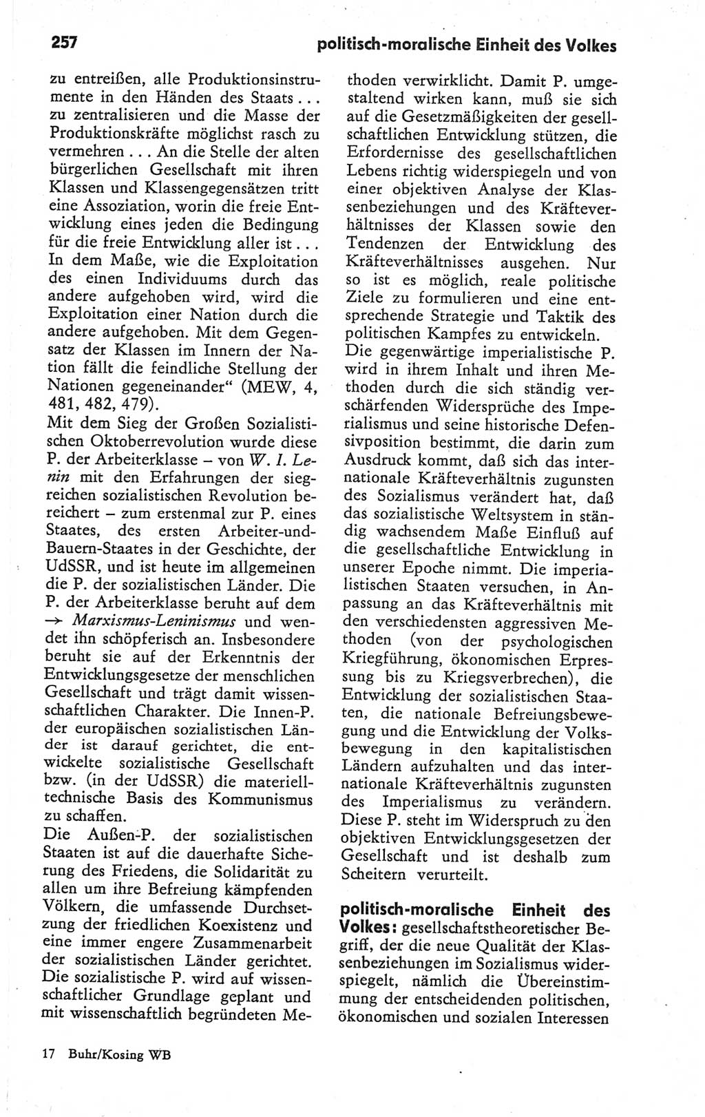 Kleines Wörterbuch der marxistisch-leninistischen Philosophie [Deutsche Demokratische Republik (DDR)] 1979, Seite 257 (Kl. Wb. ML Phil. DDR 1979, S. 257)