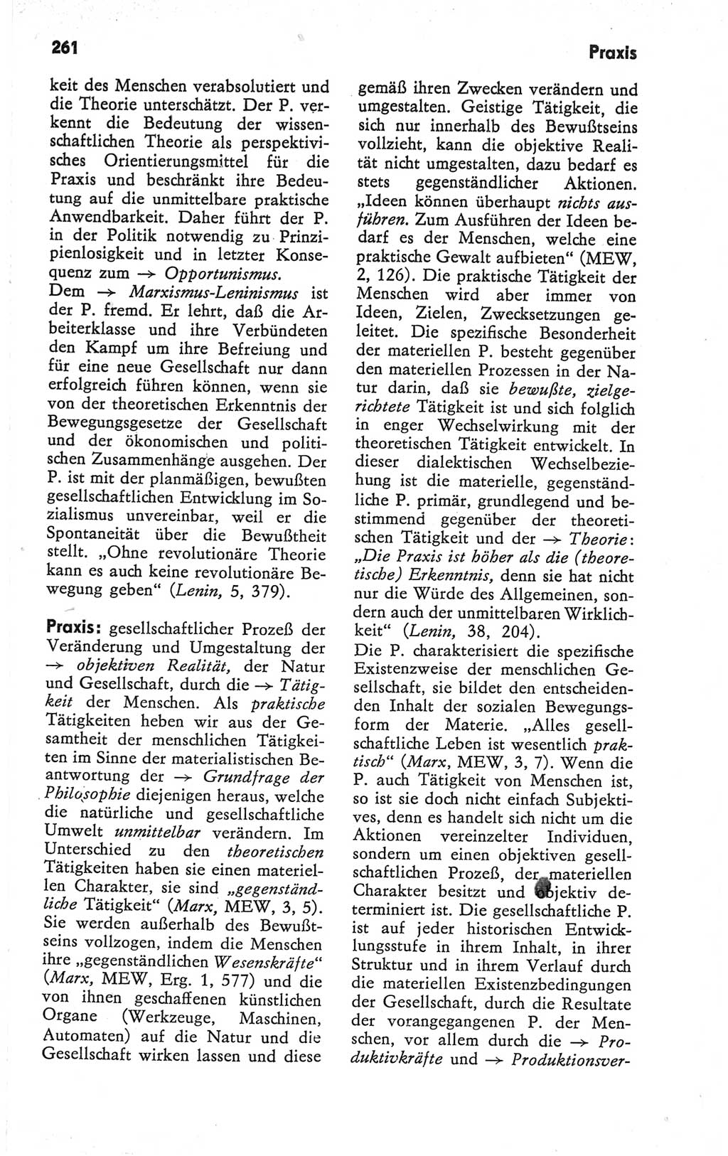 Kleines Wörterbuch der marxistisch-leninistischen Philosophie [Deutsche Demokratische Republik (DDR)] 1979, Seite 261 (Kl. Wb. ML Phil. DDR 1979, S. 261)