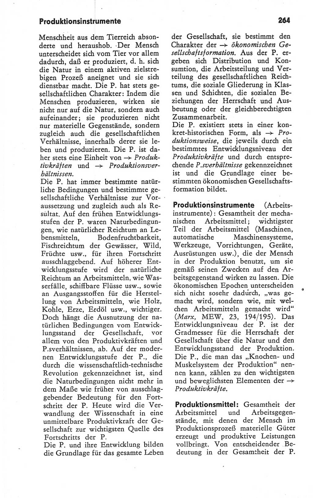 Kleines Wörterbuch der marxistisch-leninistischen Philosophie [Deutsche Demokratische Republik (DDR)] 1979, Seite 264 (Kl. Wb. ML Phil. DDR 1979, S. 264)